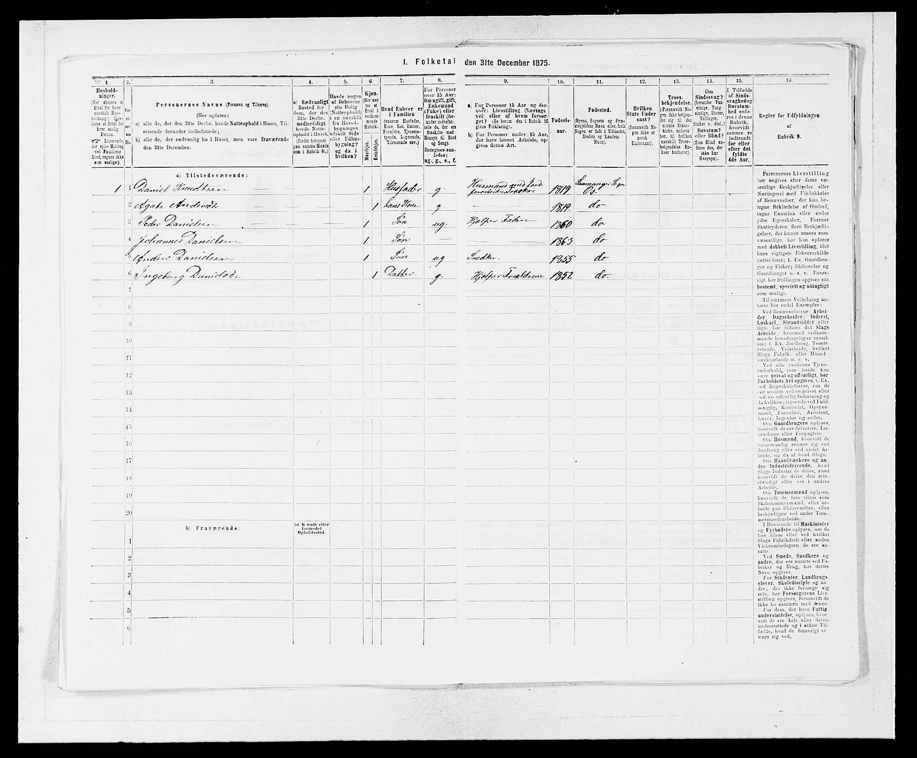 SAB, Folketelling 1875 for 1243P Os prestegjeld, 1875, s. 1044