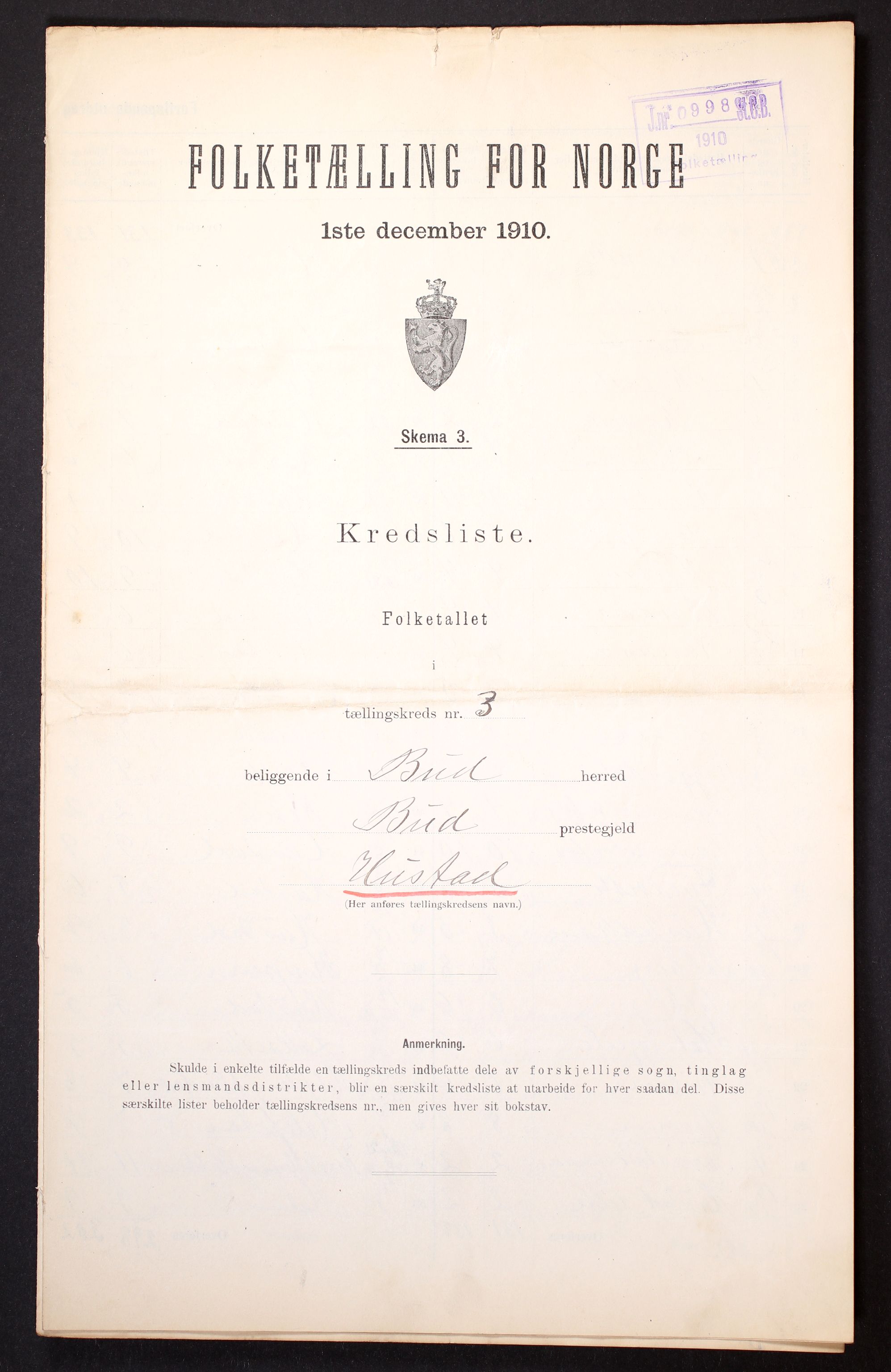 RA, Folketelling 1910 for 1549 Bud herred, 1910, s. 10