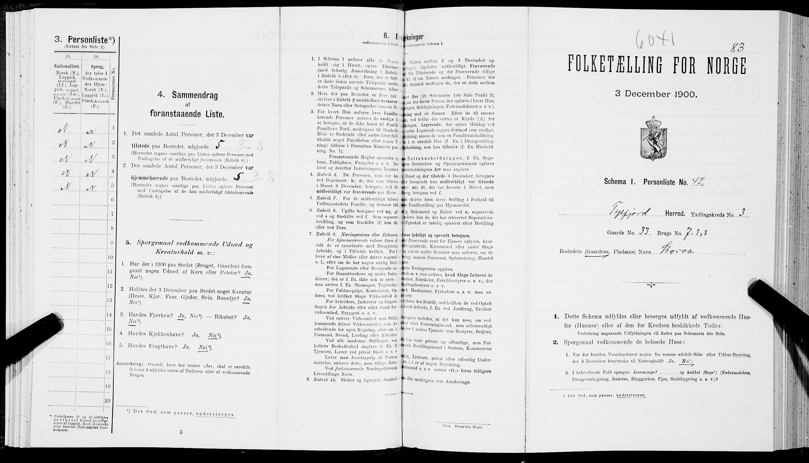 SAT, Folketelling 1900 for 1850 Tysfjord herred, 1900, s. 379