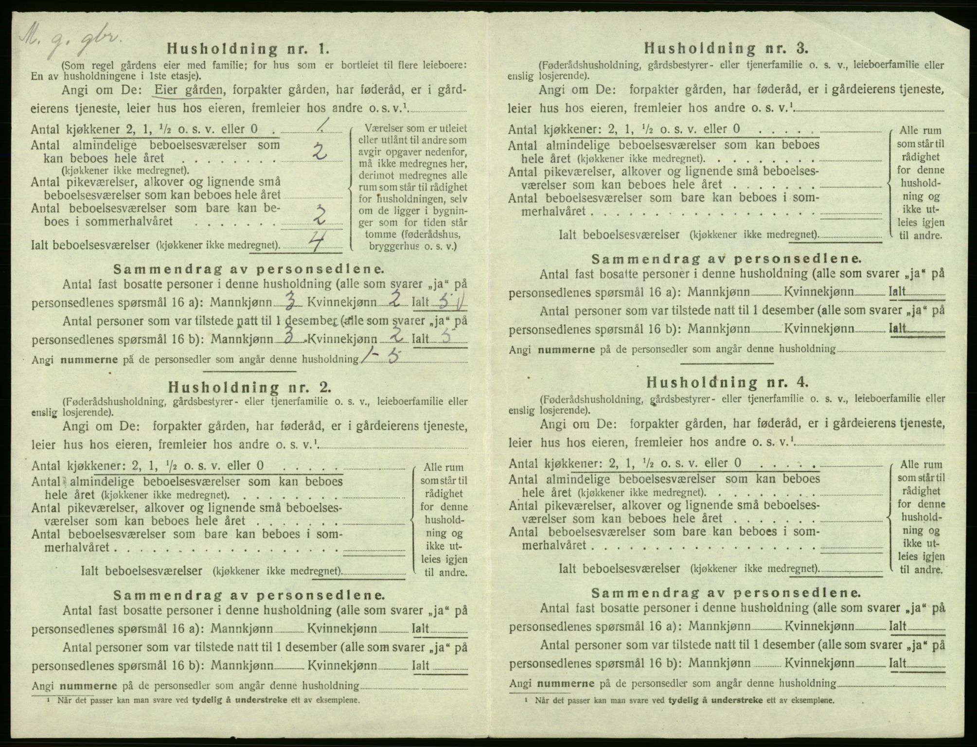 SAB, Folketelling 1920 for 1227 Jondal herred, 1920, s. 415