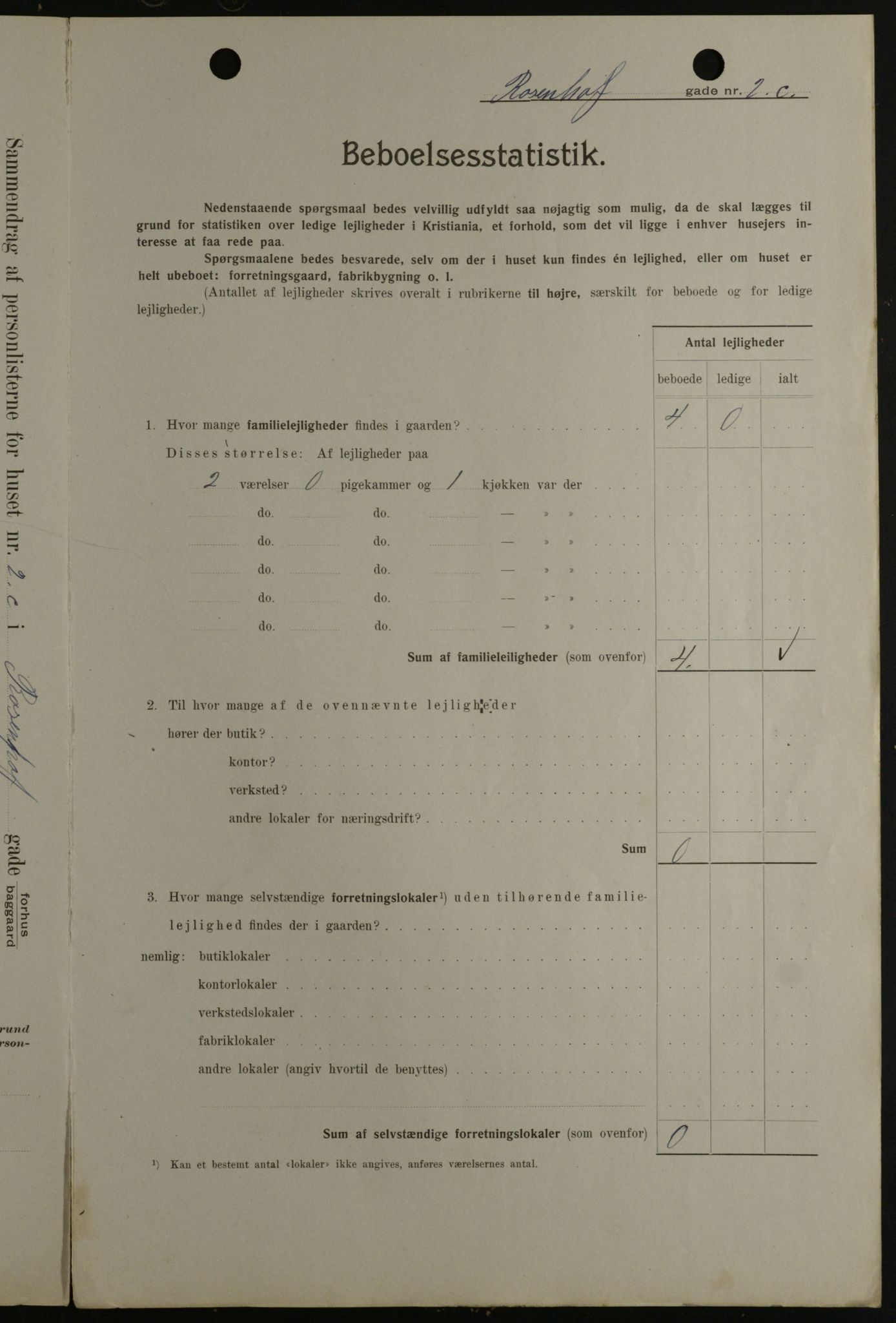 OBA, Kommunal folketelling 1.2.1908 for Kristiania kjøpstad, 1908, s. 75209