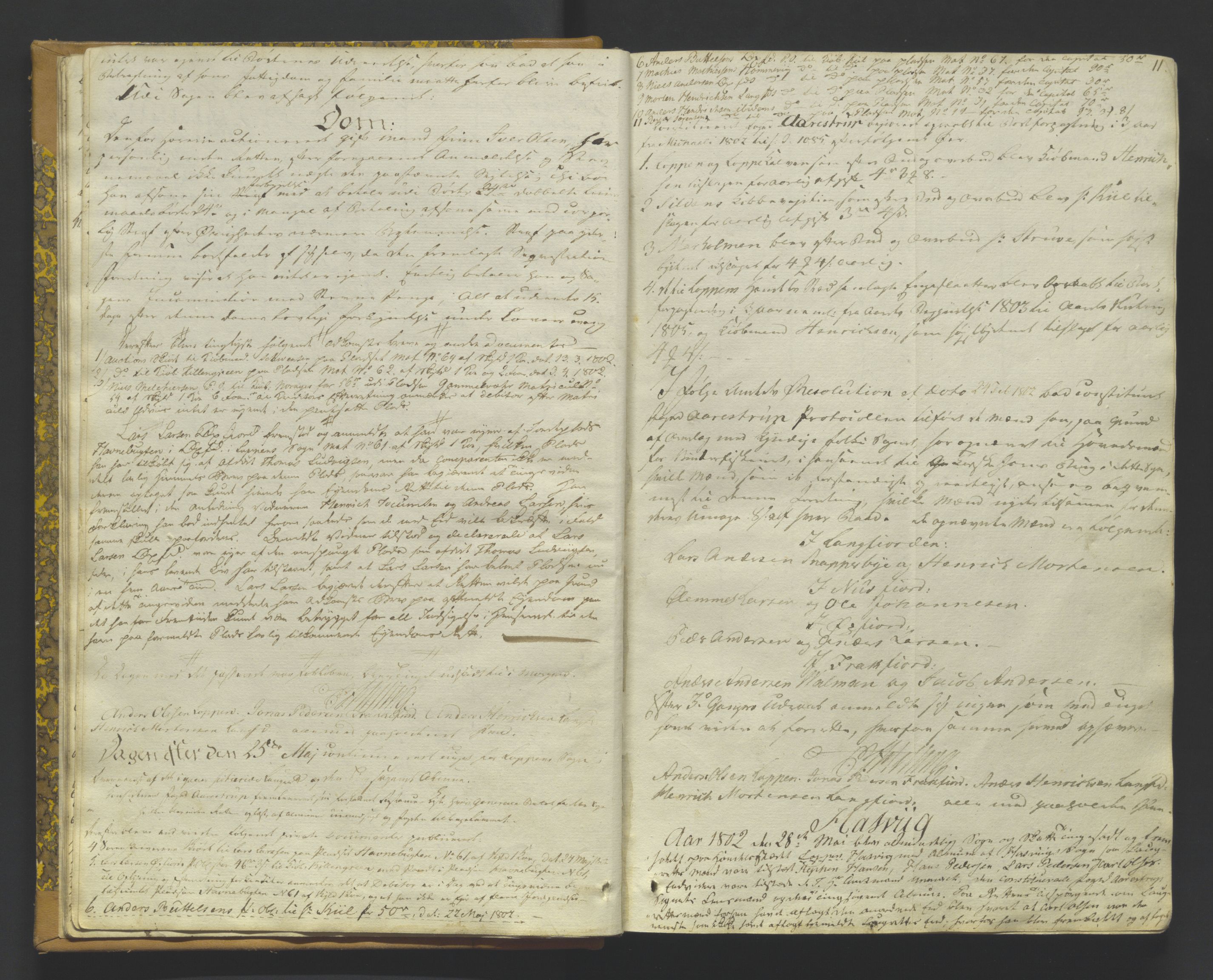 Finnmark sorenskriveri, AV/SATØ-S-0053/F/Fa/L0050: Justisprotokoller, 1802-1810, s. 10b-11a