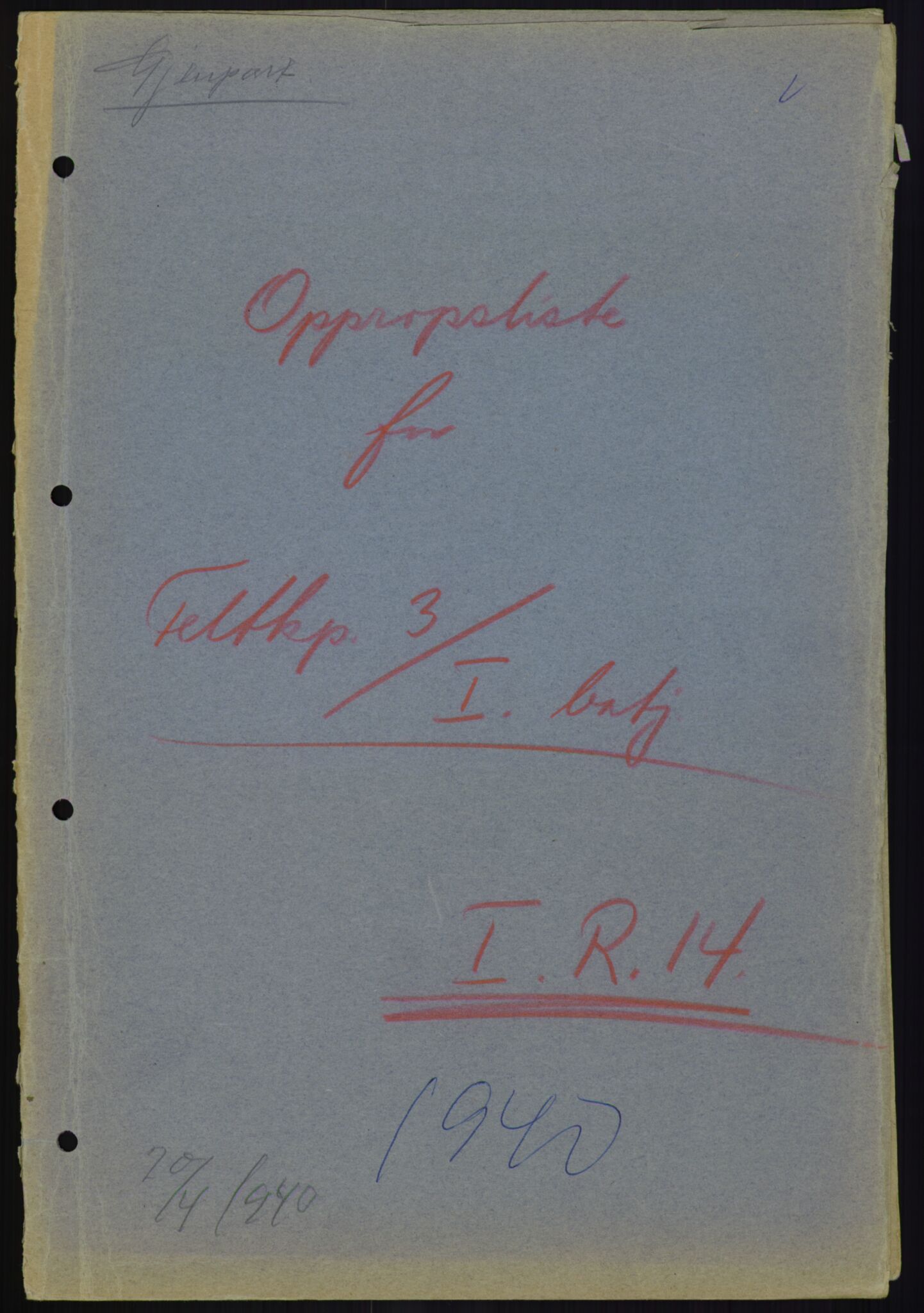 Forsvaret, Sør-Hålogaland landforsvar, AV/RA-RAFA-2552/P/Pa/L0299/0001: -- / Oppropslister, 1939-1940, s. 333