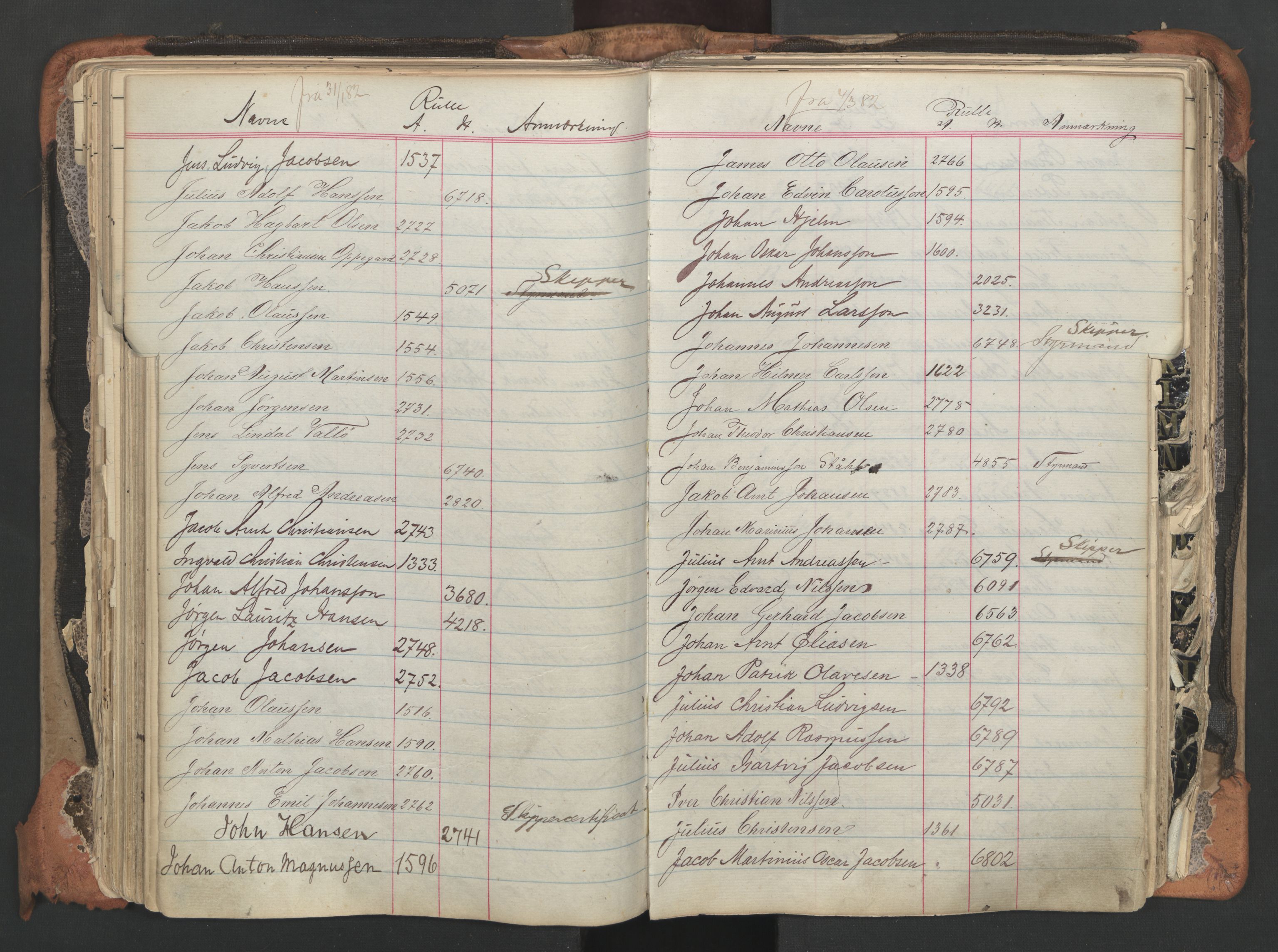 Tønsberg innrulleringskontor, AV/SAKO-A-786/G/Ga/L0001: Register til annotasjons- og hovedrulle, 1879-1906, s. 156