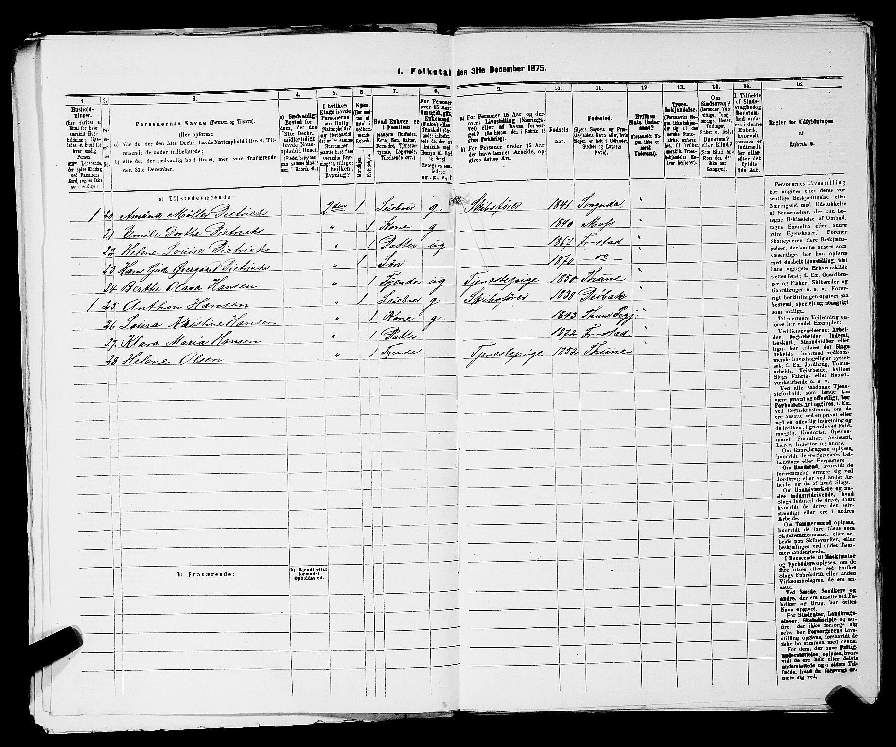 RA, Folketelling 1875 for 0103B Fredrikstad prestegjeld, Fredrikstad kjøpstad, 1875, s. 942