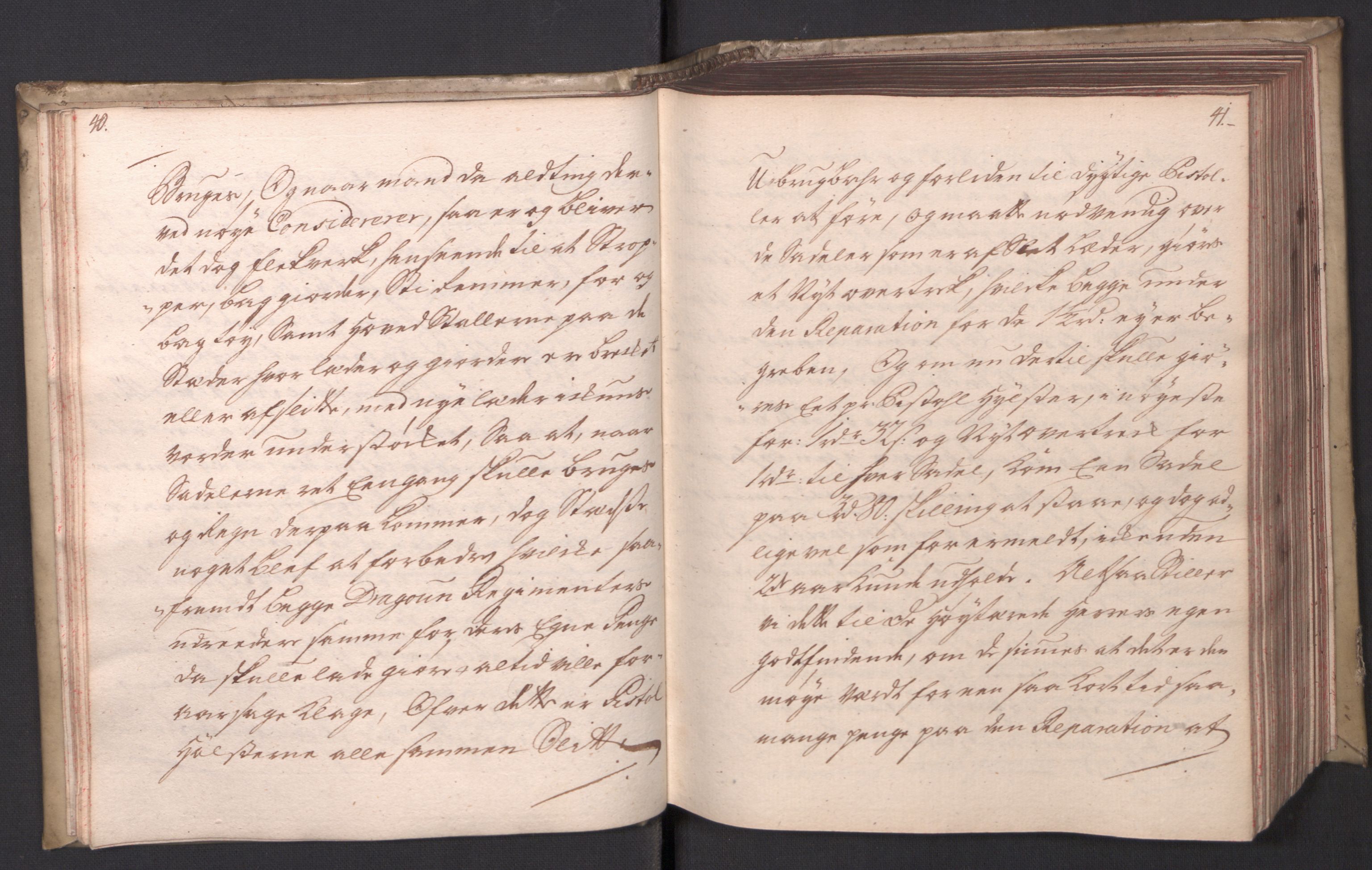 Kommanderende general (KG I) med Det norske krigsdirektorium, AV/RA-EA-5419/B/L0008: Kommanderende generals kopibok, 1723-1725, s. 40-41