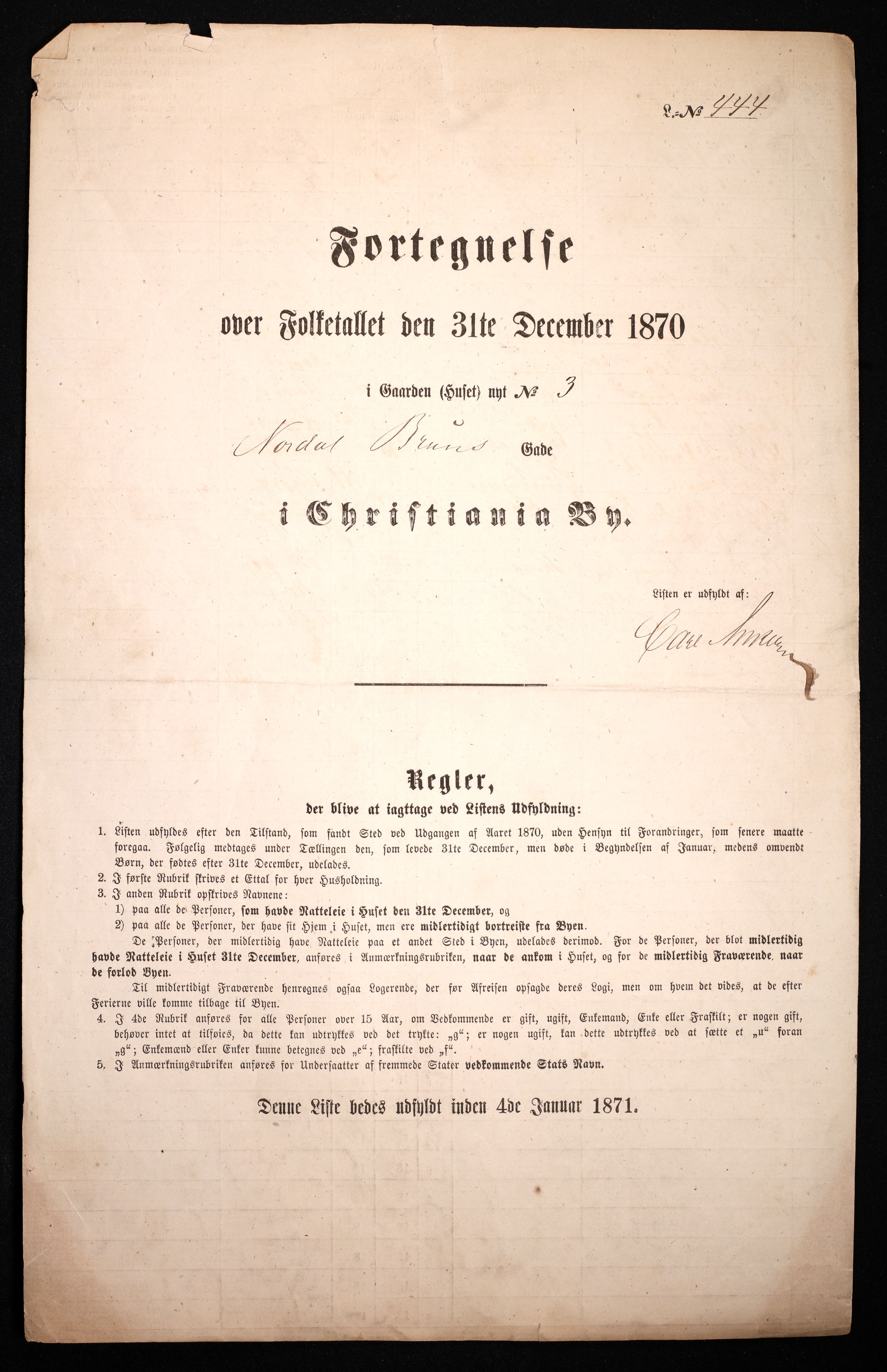 RA, Folketelling 1870 for 0301 Kristiania kjøpstad, 1870, s. 2522