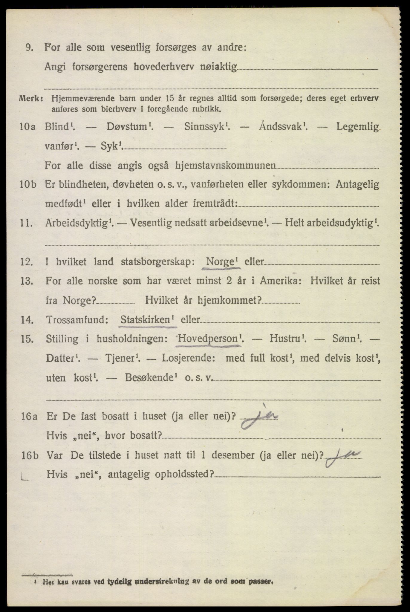 SAH, Folketelling 1920 for 0520 Ringebu herred, 1920, s. 9598