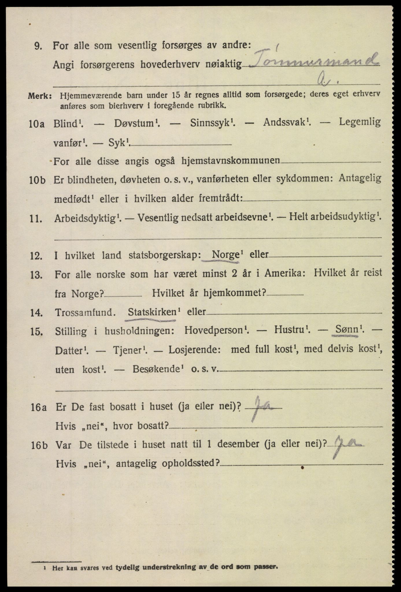 SAK, Folketelling 1920 for 0913 Søndeled herred, 1920, s. 5830