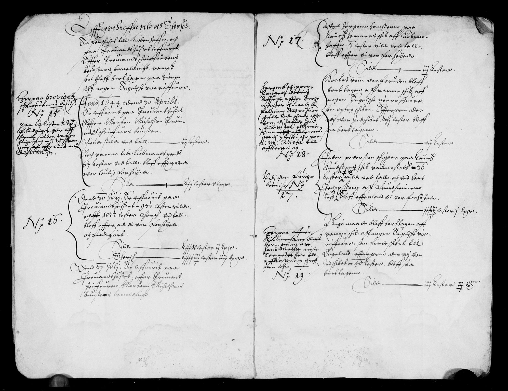 Rentekammeret inntil 1814, Reviderte regnskaper, Lensregnskaper, RA/EA-5023/R/Rb/Rbw/L0077: Trondheim len, 1642-1644