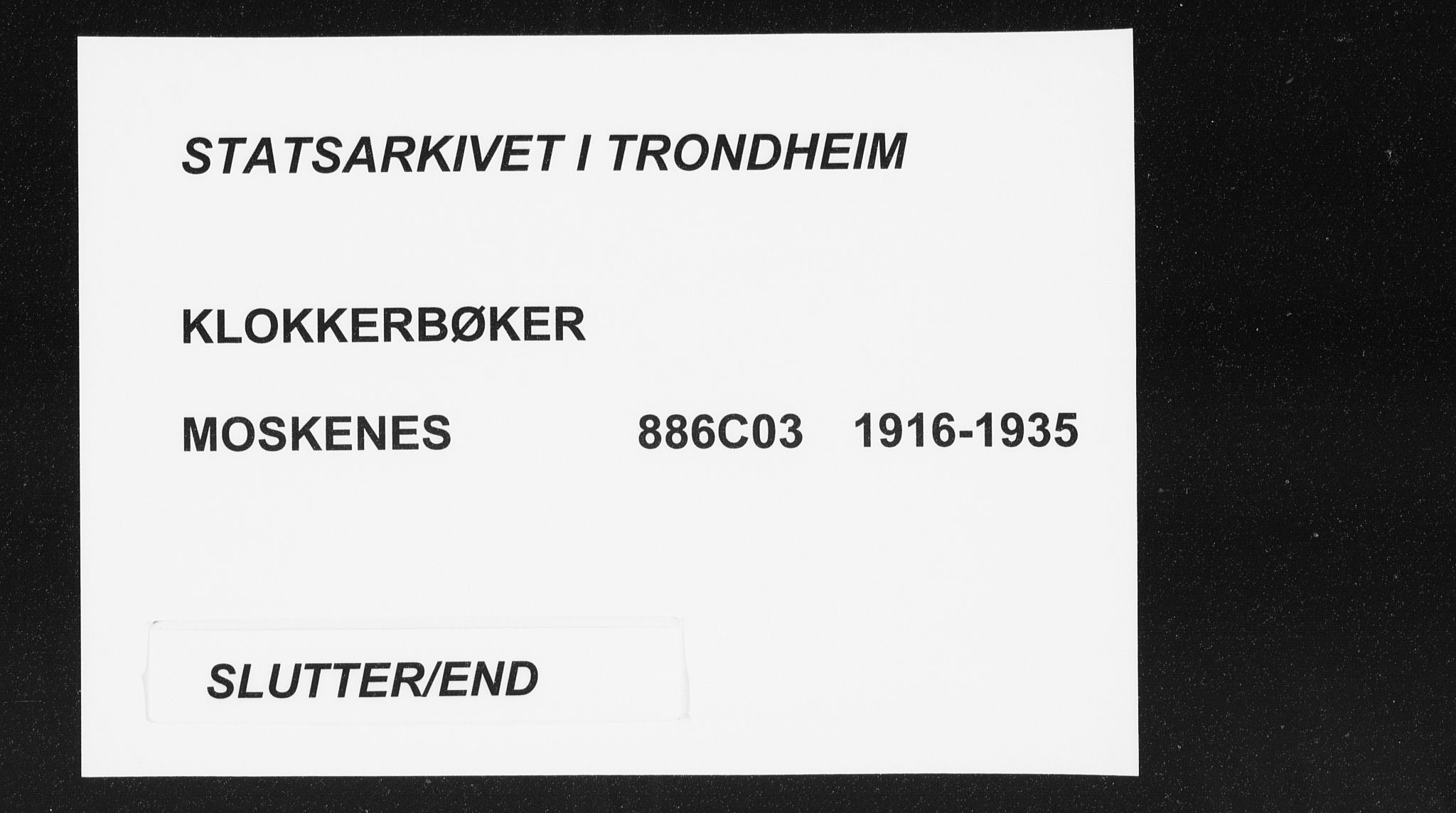 Ministerialprotokoller, klokkerbøker og fødselsregistre - Nordland, SAT/A-1459/886/L1226: Klokkerbok nr. 886C03, 1916-1935