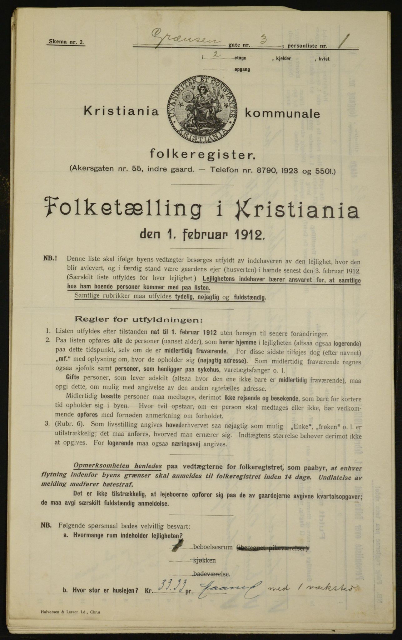 OBA, Kommunal folketelling 1.2.1912 for Kristiania, 1912, s. 29530