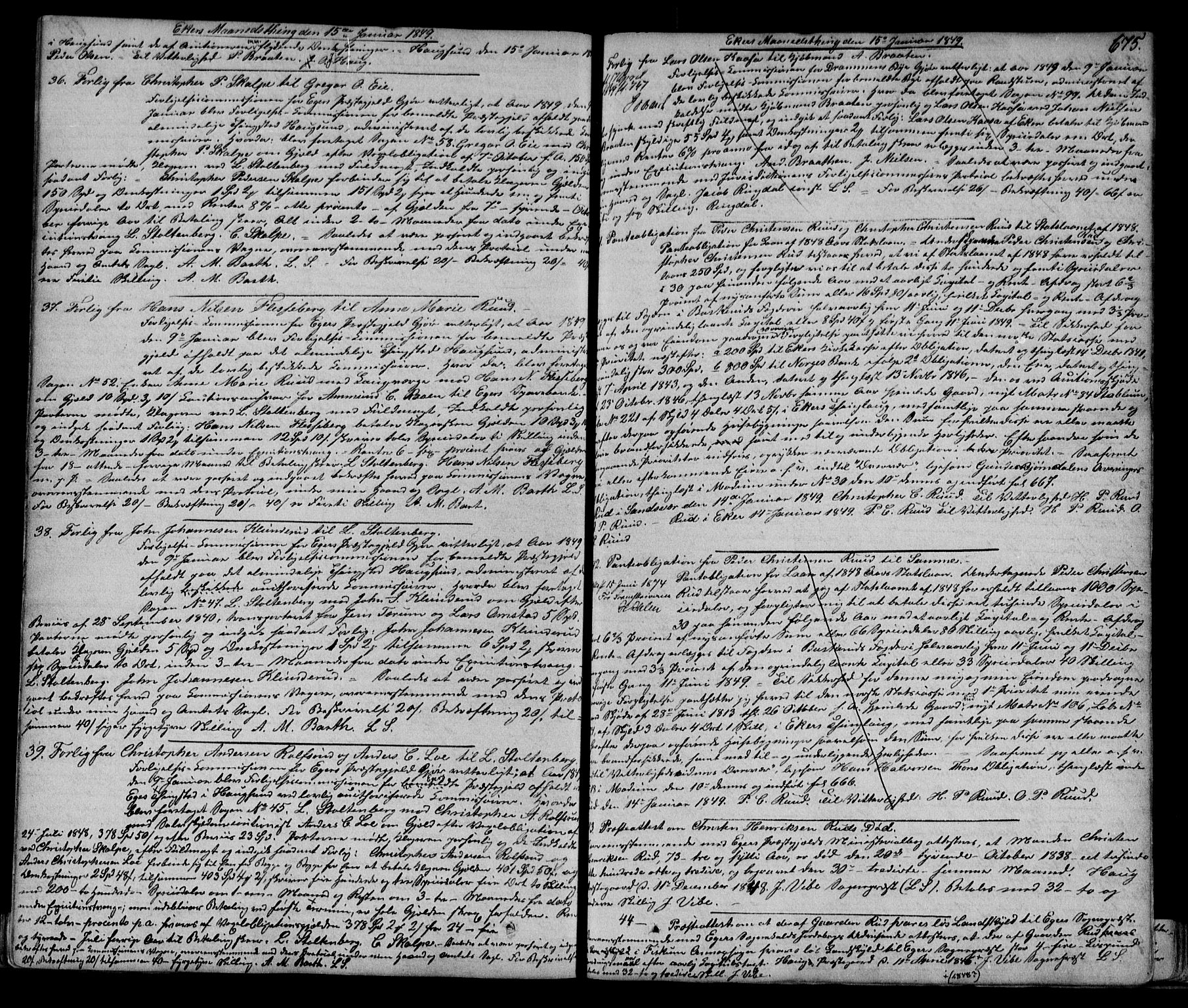 Eiker, Modum og Sigdal sorenskriveri, SAKO/A-123/G/Ga/Gaa/L0012b: Pantebok nr. I 12b, 1848-1850, s. 675
