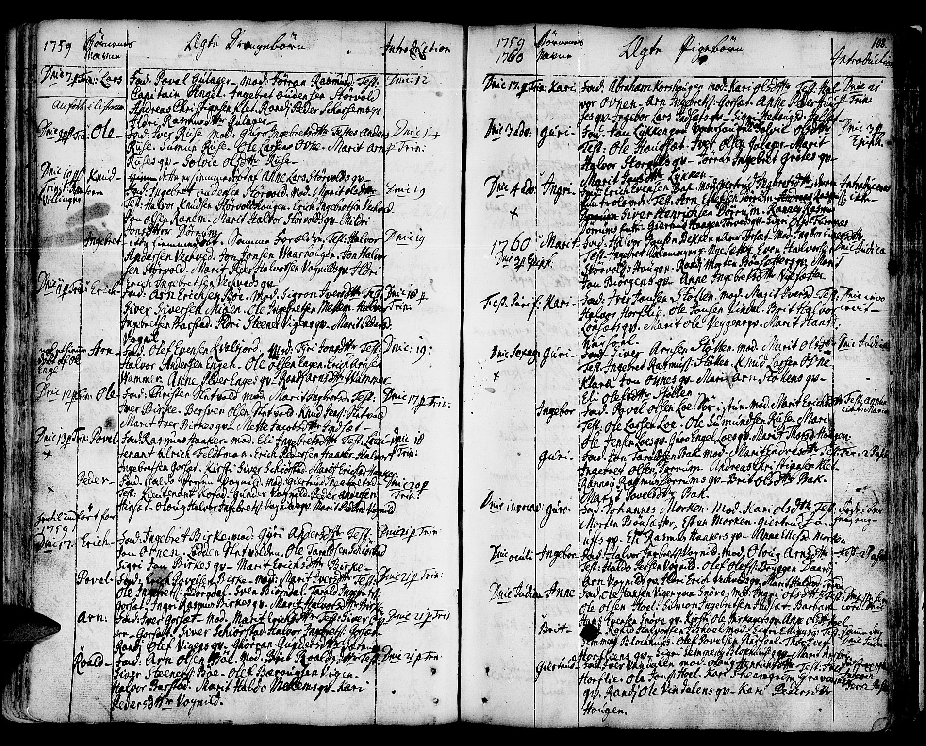 Ministerialprotokoller, klokkerbøker og fødselsregistre - Sør-Trøndelag, AV/SAT-A-1456/678/L0891: Ministerialbok nr. 678A01, 1739-1780, s. 108