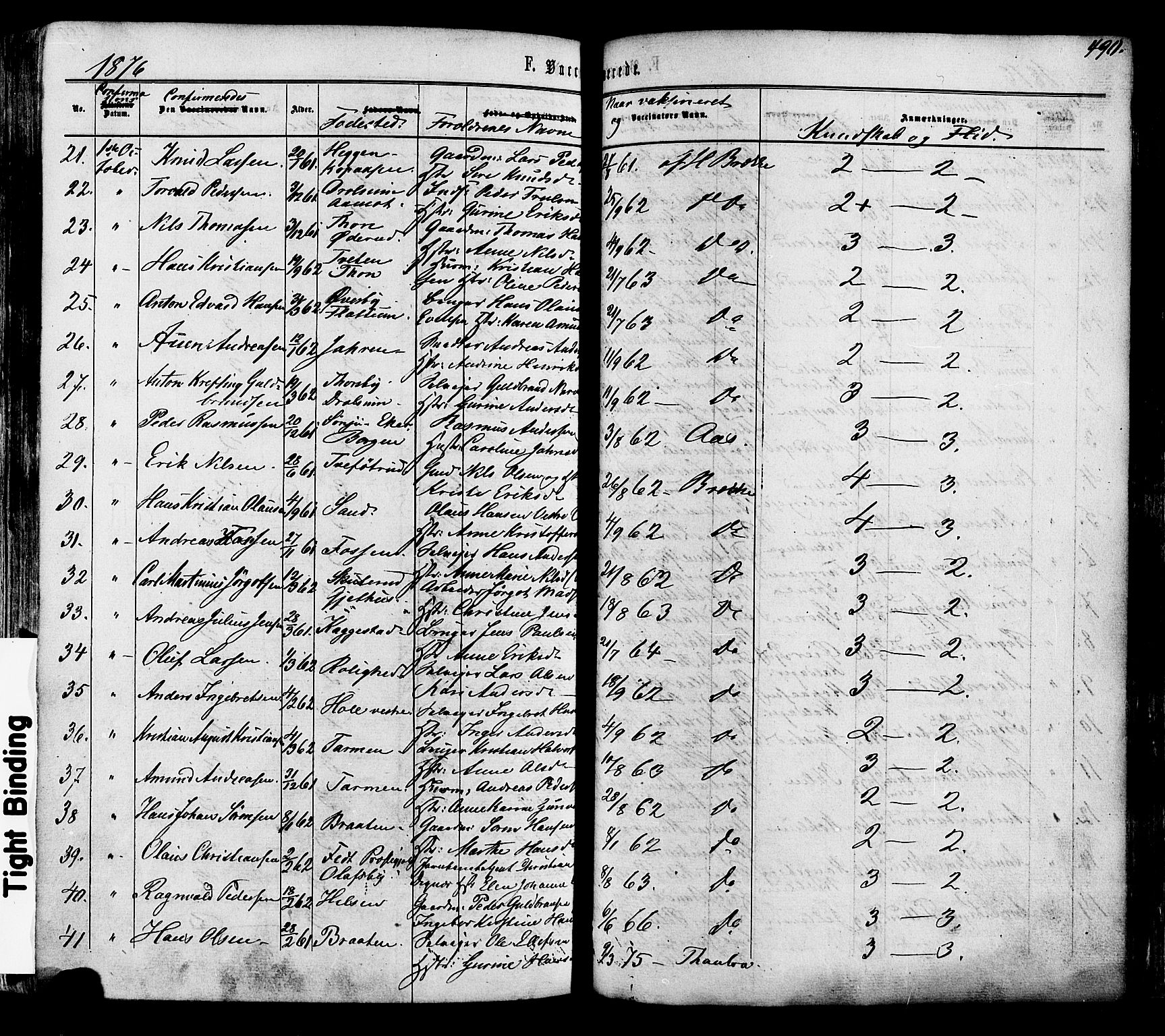 Modum kirkebøker, AV/SAKO-A-234/F/Fa/L0010: Ministerialbok nr. 10, 1865-1876, s. 490