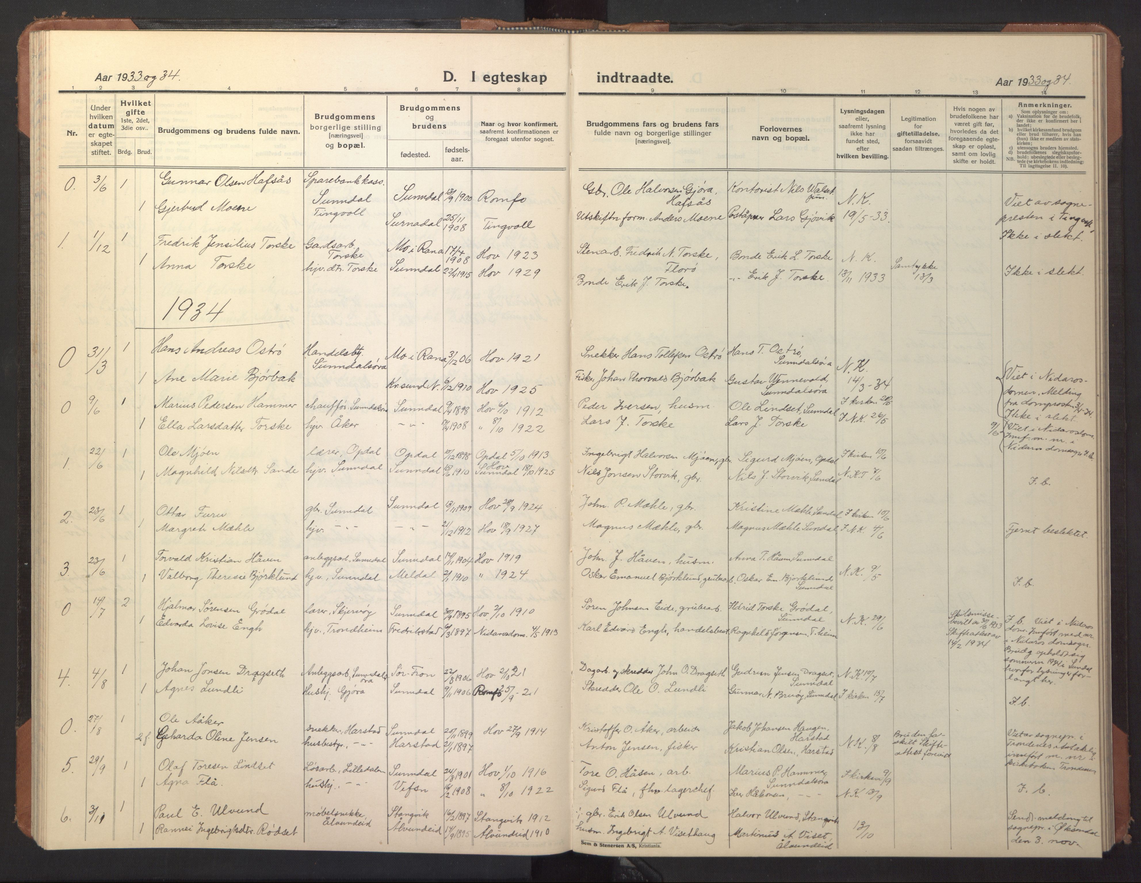 Ministerialprotokoller, klokkerbøker og fødselsregistre - Møre og Romsdal, AV/SAT-A-1454/590/L1018: Klokkerbok nr. 590C03, 1922-1950