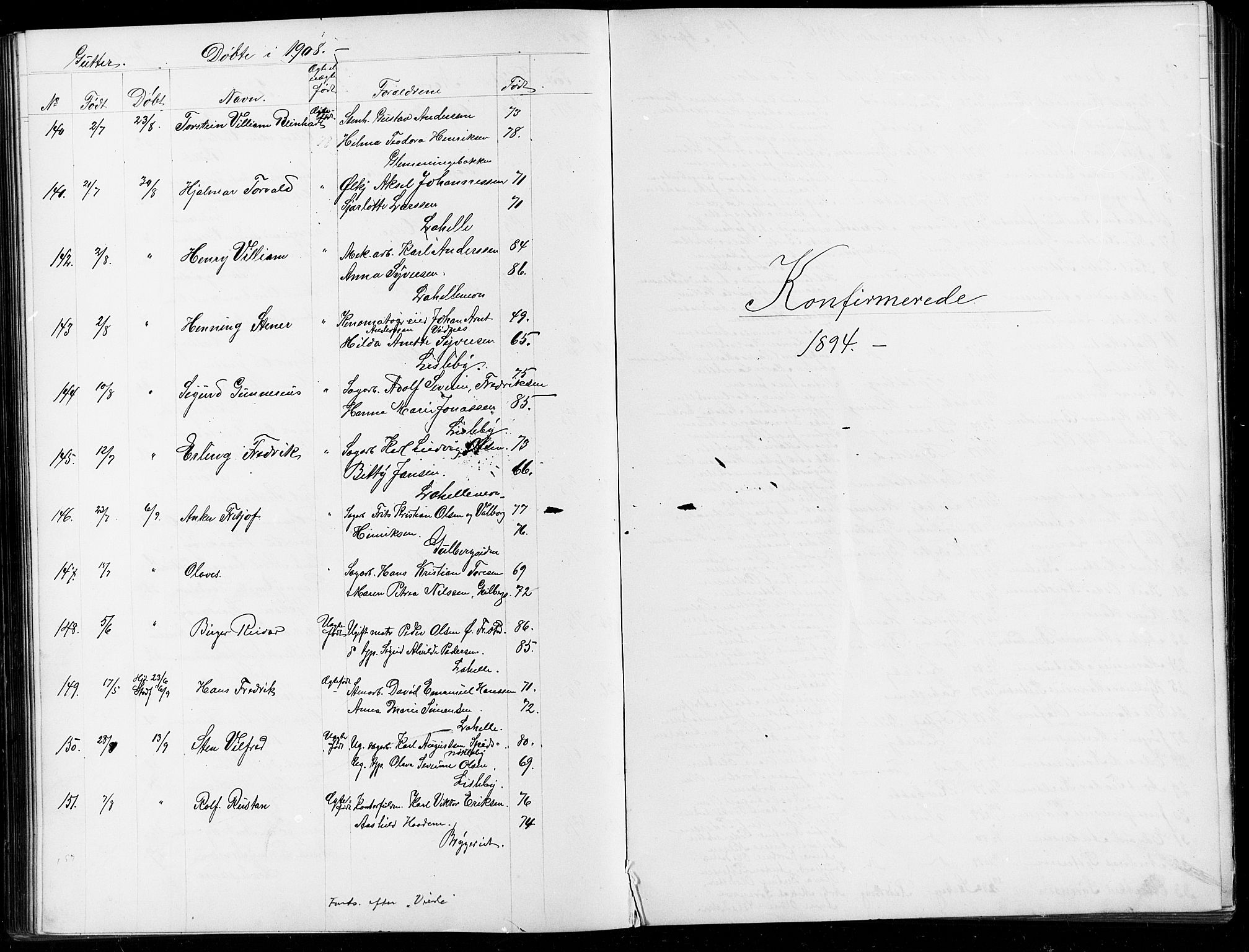 Glemmen prestekontor Kirkebøker, AV/SAO-A-10908/G/Ga/L0006: Klokkerbok nr. 6, 1894-1908