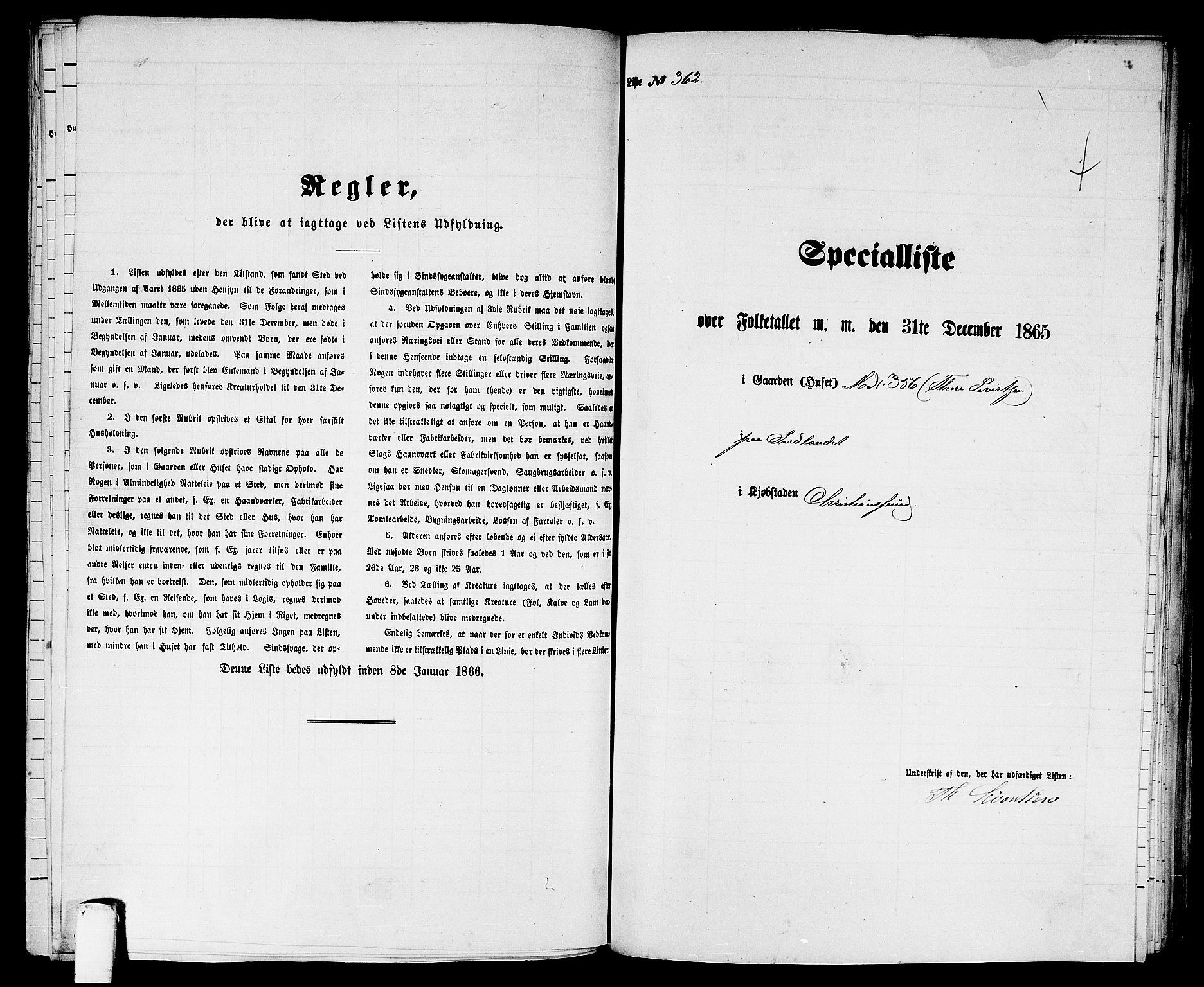 RA, Folketelling 1865 for 1503B Kristiansund prestegjeld, Kristiansund kjøpstad, 1865, s. 738