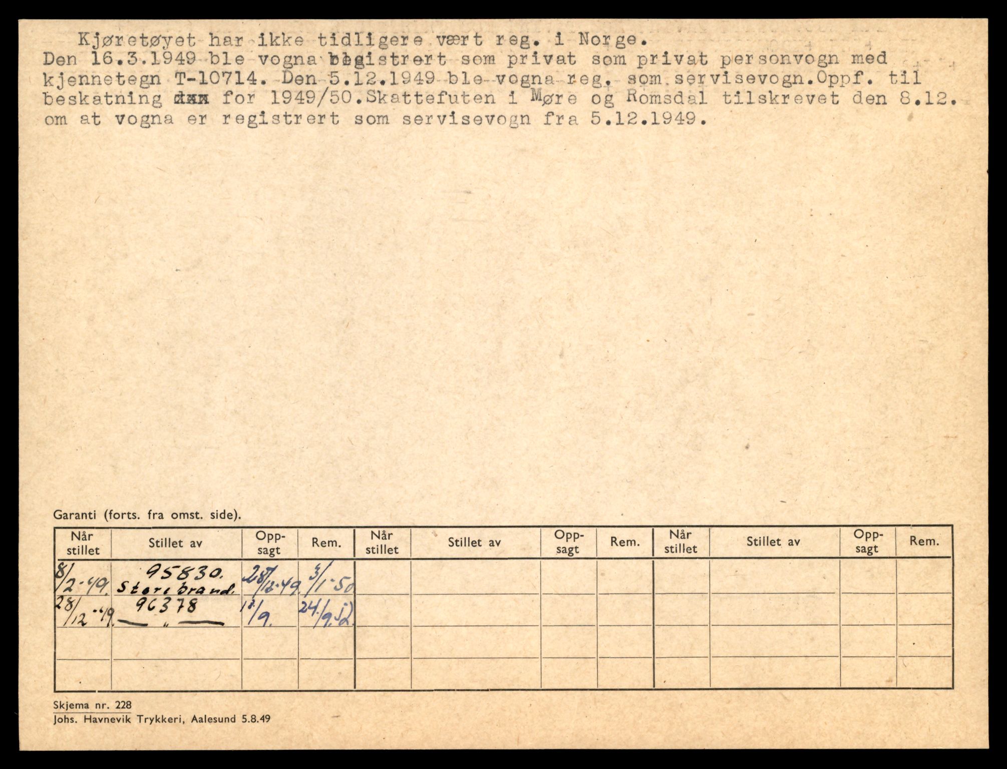 Møre og Romsdal vegkontor - Ålesund trafikkstasjon, AV/SAT-A-4099/F/Fe/L0019: Registreringskort for kjøretøy T 10228 - T 10350, 1927-1998, s. 2482