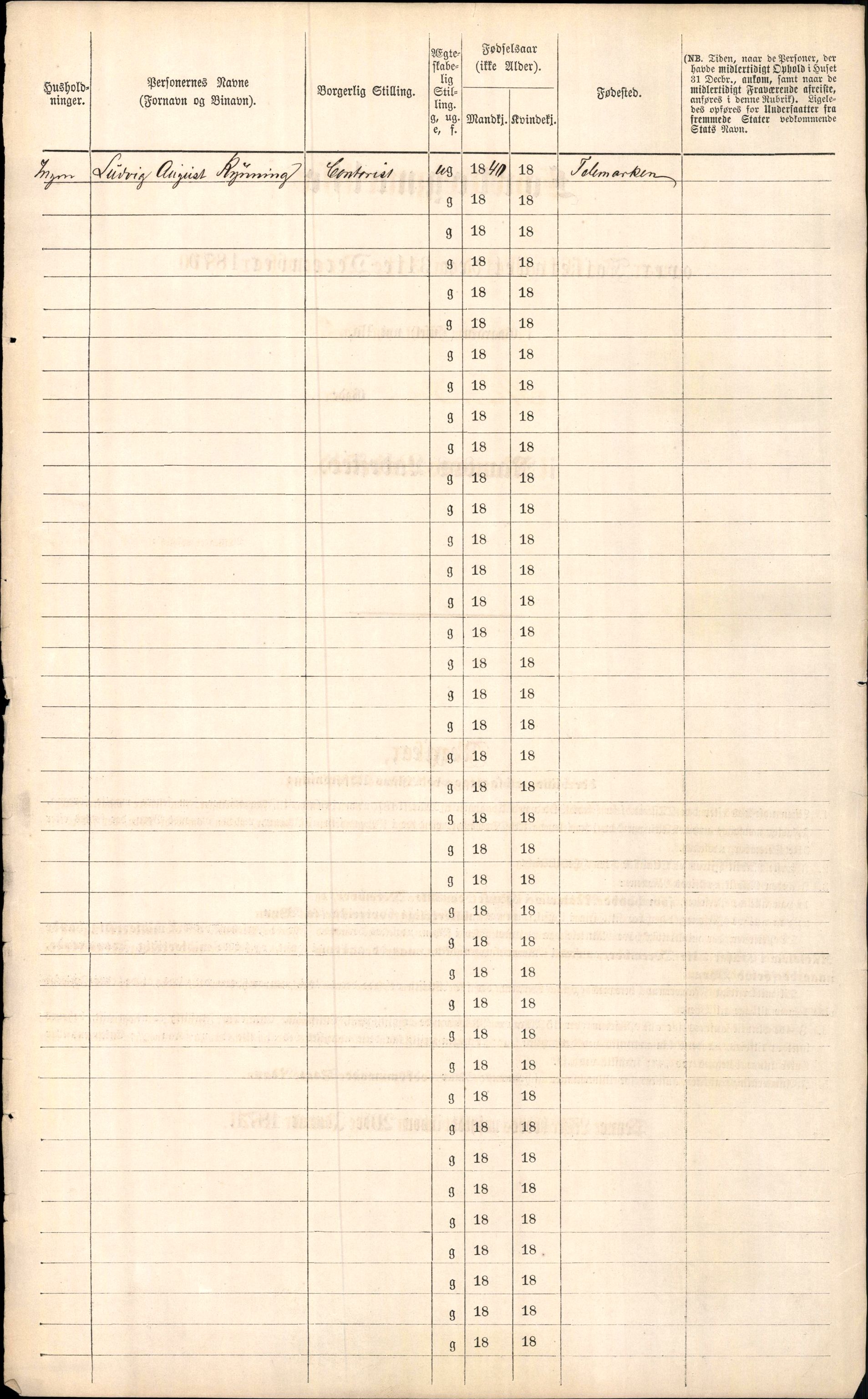 RA, Folketelling 1870 for 1703 Namsos ladested, 1870, s. 6