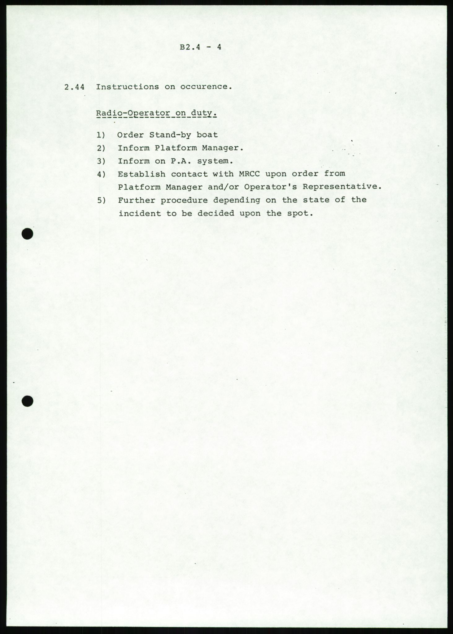 Justisdepartementet, Granskningskommisjonen ved Alexander Kielland-ulykken 27.3.1980, AV/RA-S-1165/D/L0016: O Beredskapsplaner (Doku.liste + O1-O3 av 3), 1980-1981, s. 364