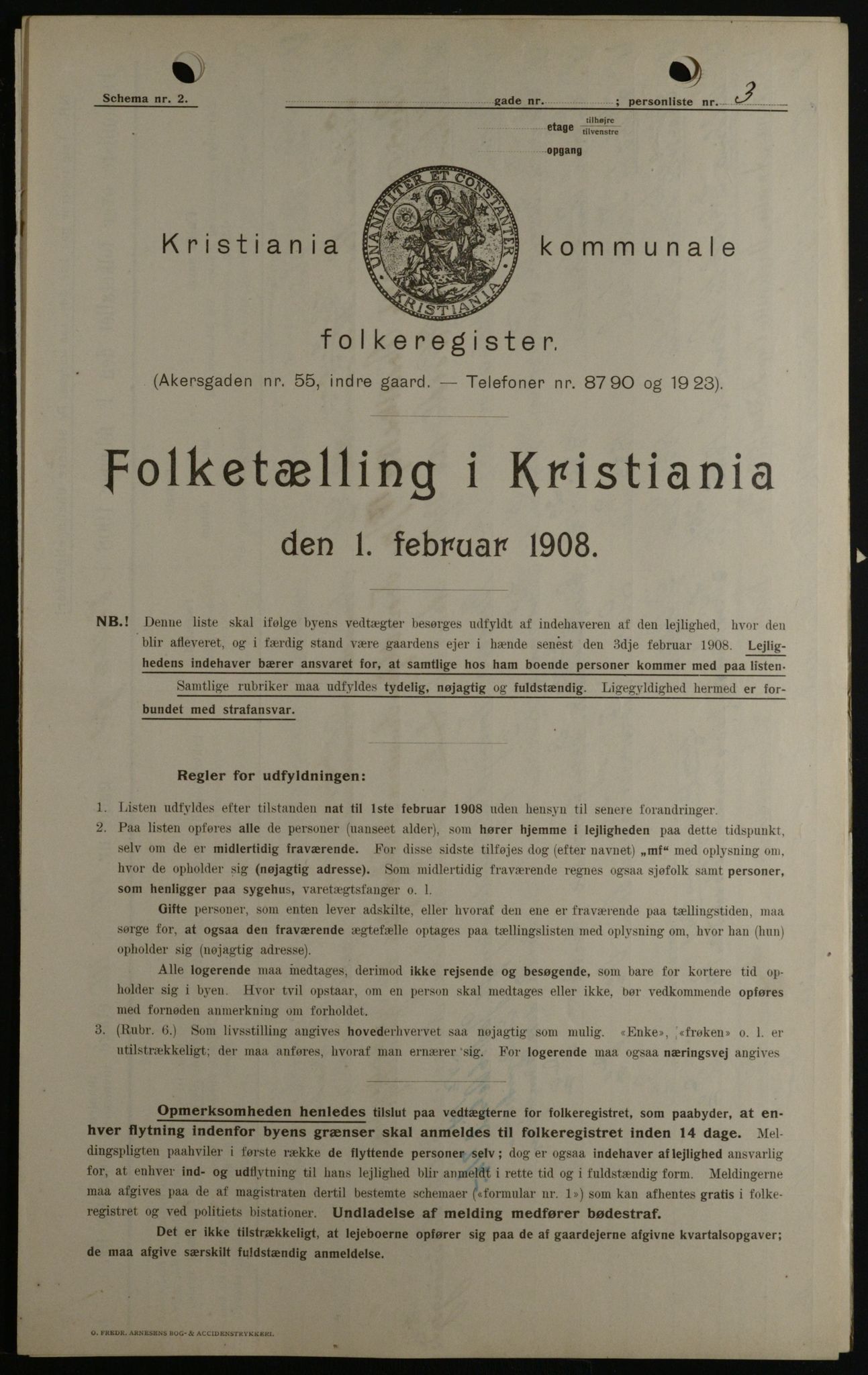 OBA, Kommunal folketelling 1.2.1908 for Kristiania kjøpstad, 1908, s. 12406