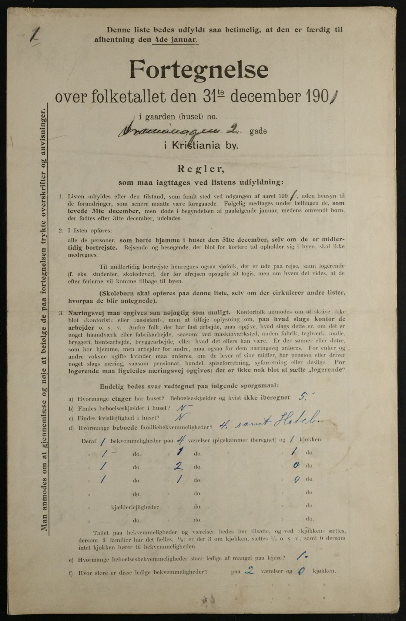 OBA, Kommunal folketelling 31.12.1901 for Kristiania kjøpstad, 1901, s. 2787