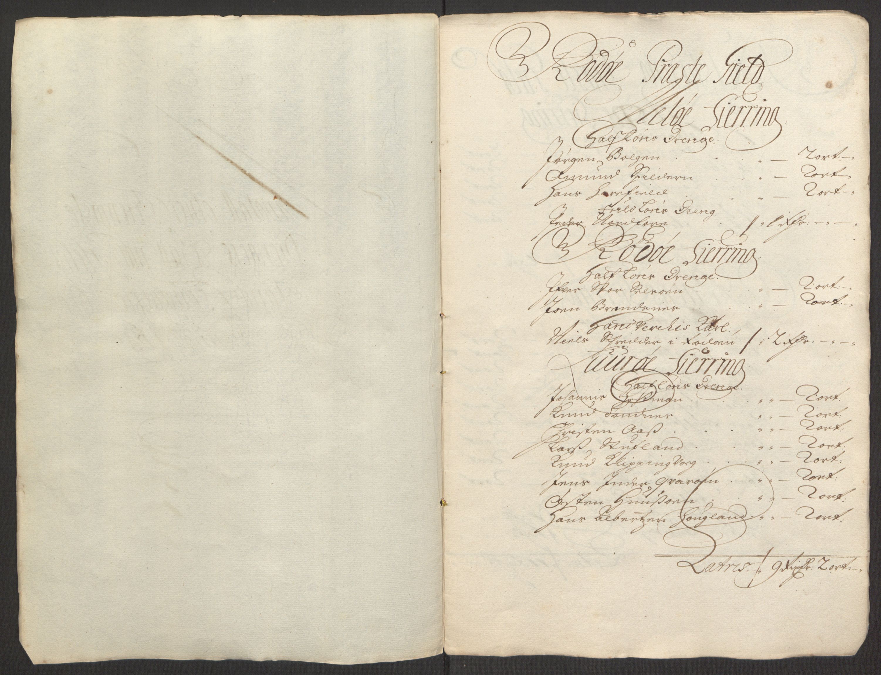 Rentekammeret inntil 1814, Reviderte regnskaper, Fogderegnskap, RA/EA-4092/R65/L4505: Fogderegnskap Helgeland, 1693-1696, s. 256