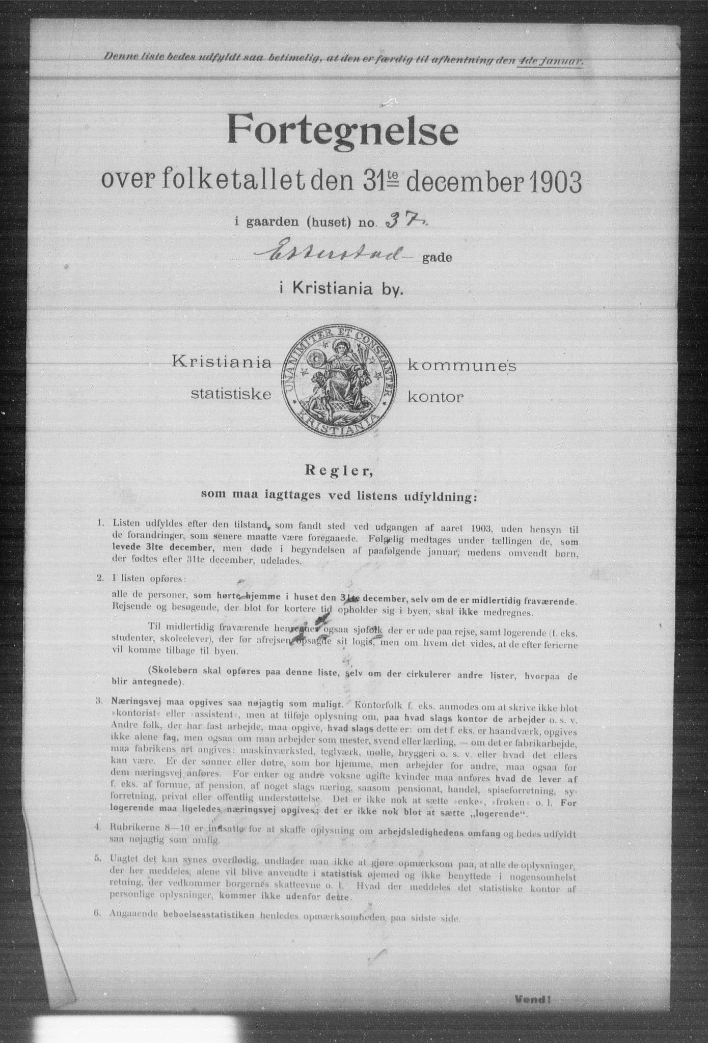 OBA, Kommunal folketelling 31.12.1903 for Kristiania kjøpstad, 1903, s. 4674