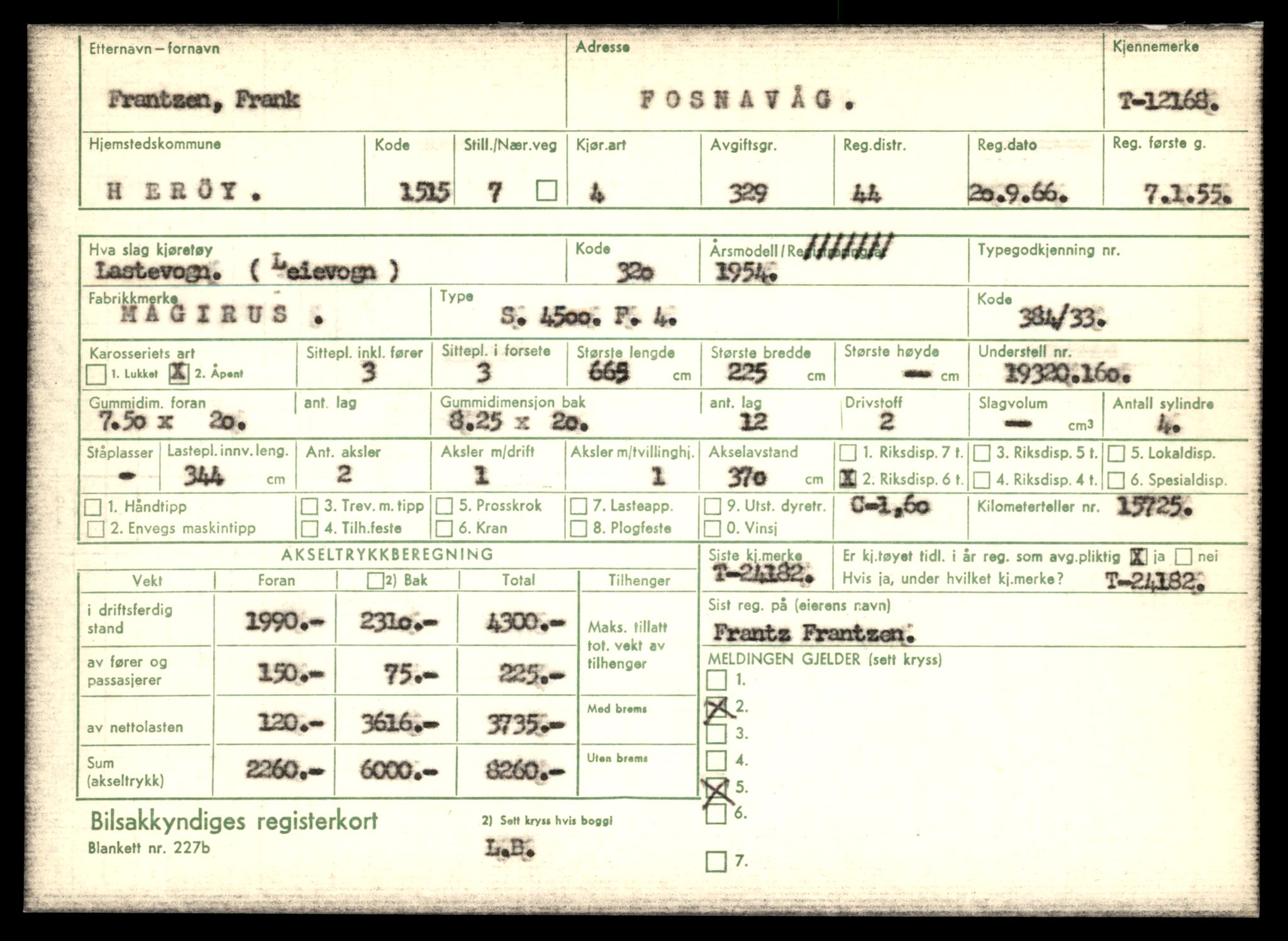 Møre og Romsdal vegkontor - Ålesund trafikkstasjon, AV/SAT-A-4099/F/Fe/L0033: Registreringskort for kjøretøy T 12151 - T 12474, 1927-1998, s. 377