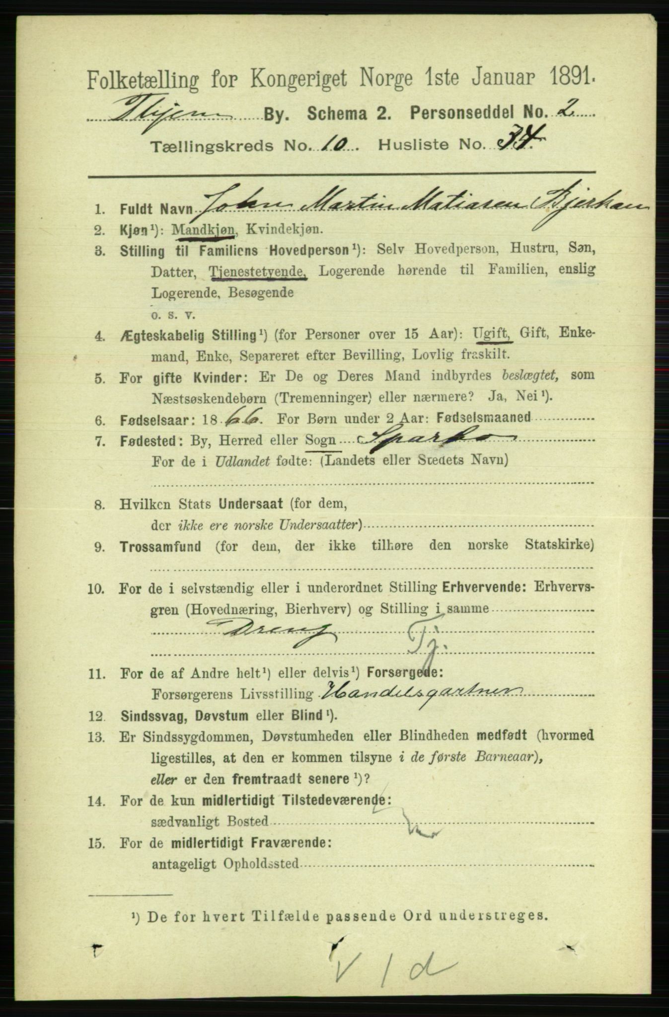 RA, Folketelling 1891 for 1601 Trondheim kjøpstad, 1891, s. 9271