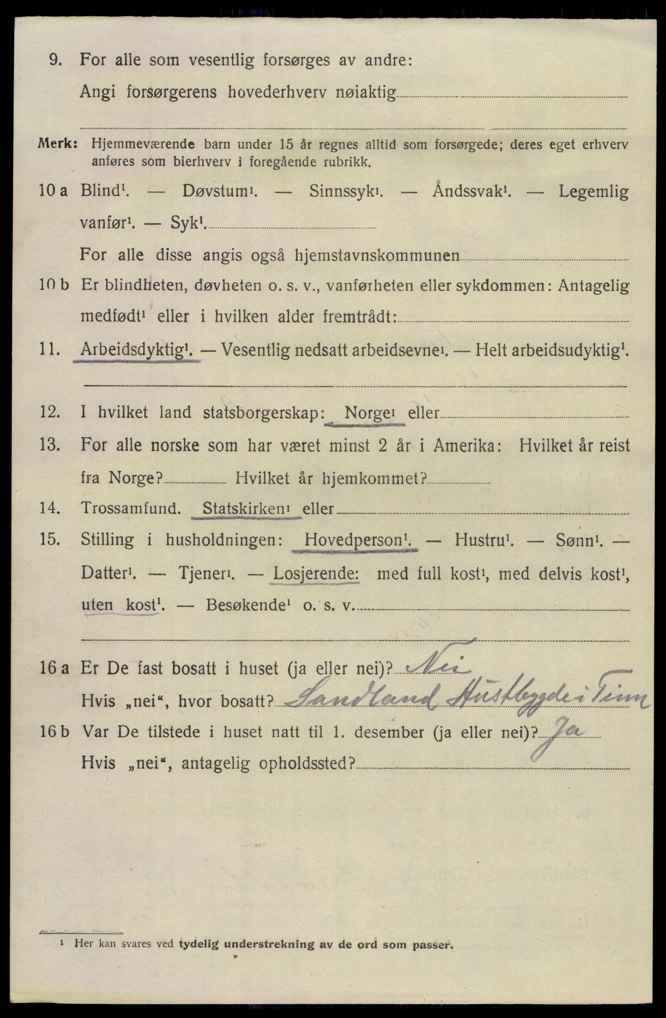 SAKO, Folketelling 1920 for 0825 Hovin herred, 1920, s. 1340