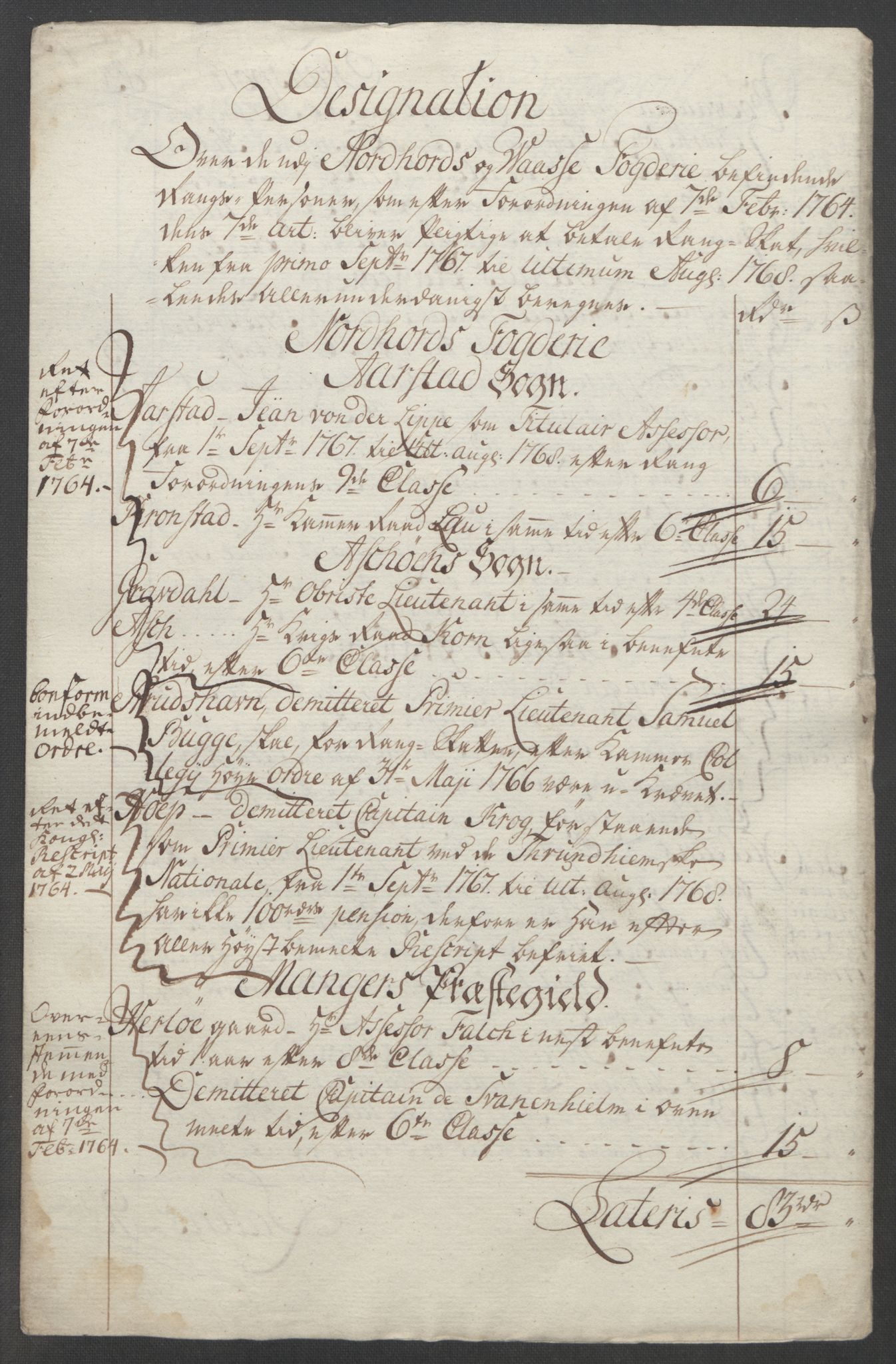 Rentekammeret inntil 1814, Reviderte regnskaper, Fogderegnskap, RA/EA-4092/R51/L3303: Ekstraskatten Nordhordland og Voss, 1762-1772, s. 181