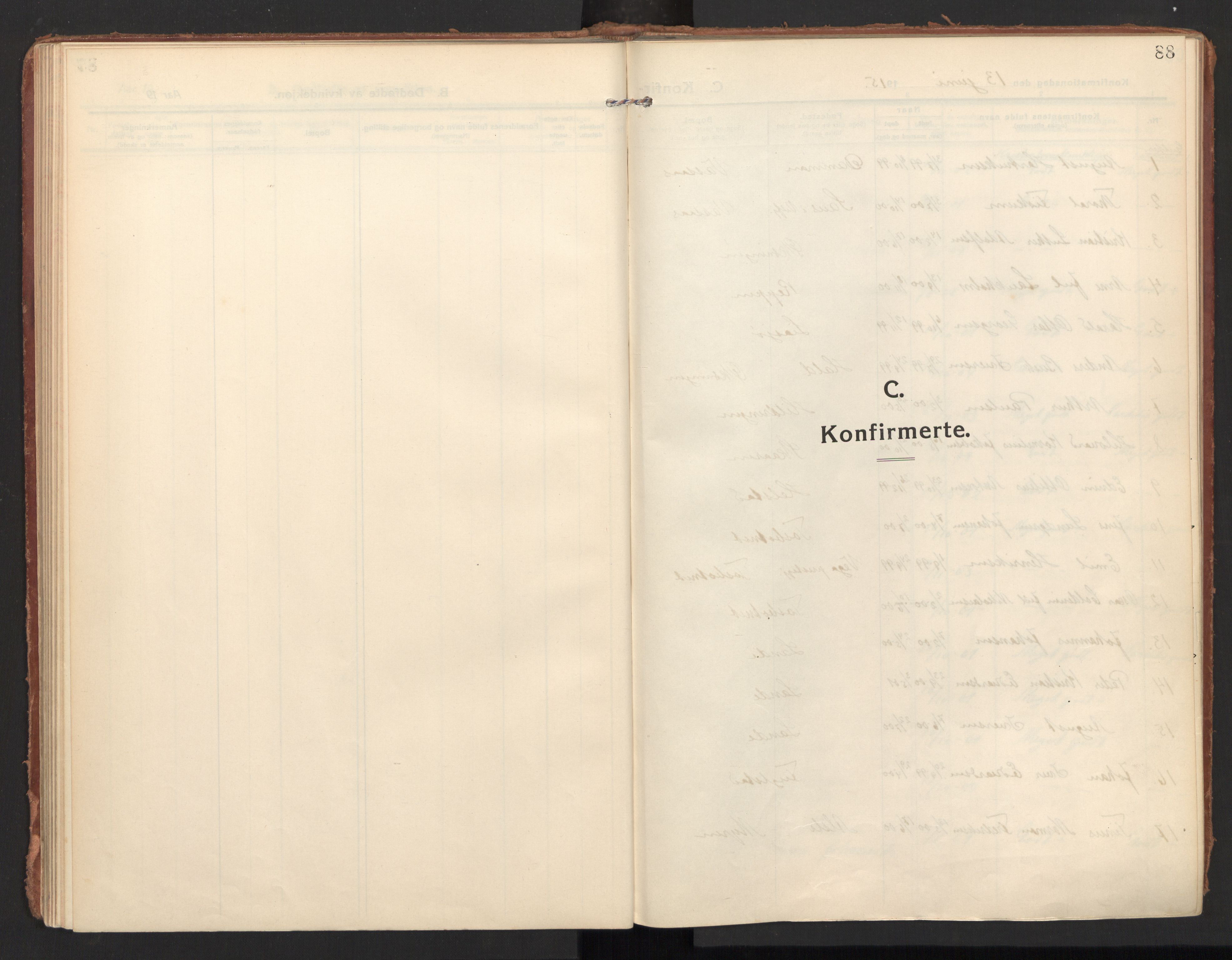 Ministerialprotokoller, klokkerbøker og fødselsregistre - Nordland, AV/SAT-A-1459/810/L0156: Ministerialbok nr. 810A15, 1915-1930, s. 88