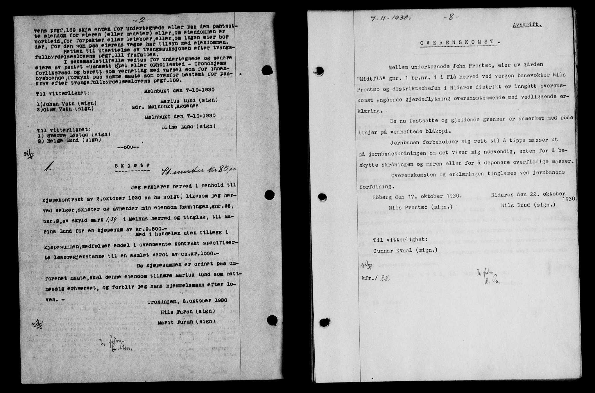 Gauldal sorenskriveri, SAT/A-0014/1/2/2C/L0041: Pantebok nr. 42-43, 1930-1931, Tingl.dato: 07.11.1930