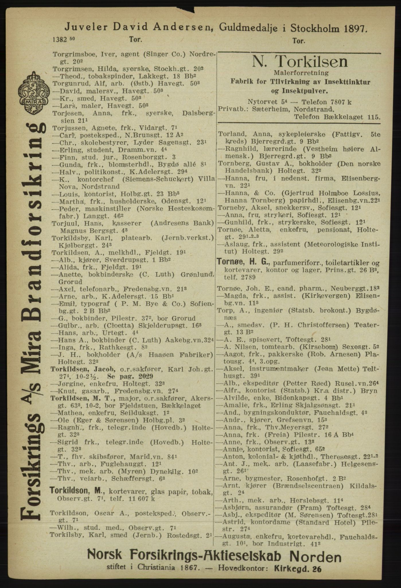 Kristiania/Oslo adressebok, PUBL/-, 1918, s. 1457