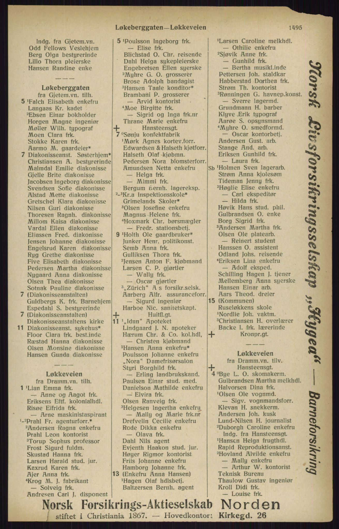 Kristiania/Oslo adressebok, PUBL/-, 1916, s. 1495