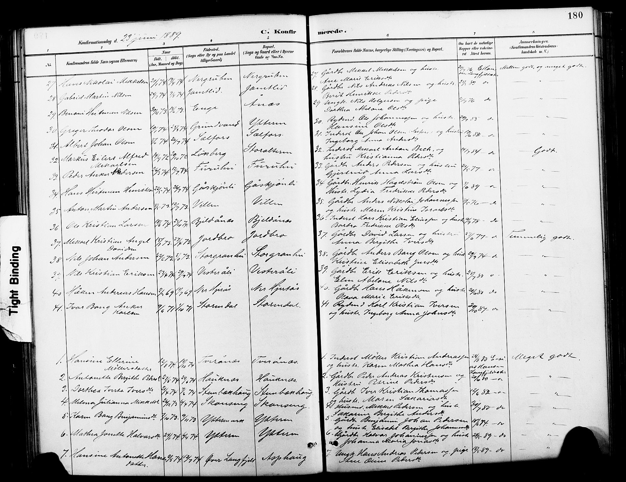 Ministerialprotokoller, klokkerbøker og fødselsregistre - Nordland, SAT/A-1459/827/L0421: Klokkerbok nr. 827C10, 1887-1906, s. 180