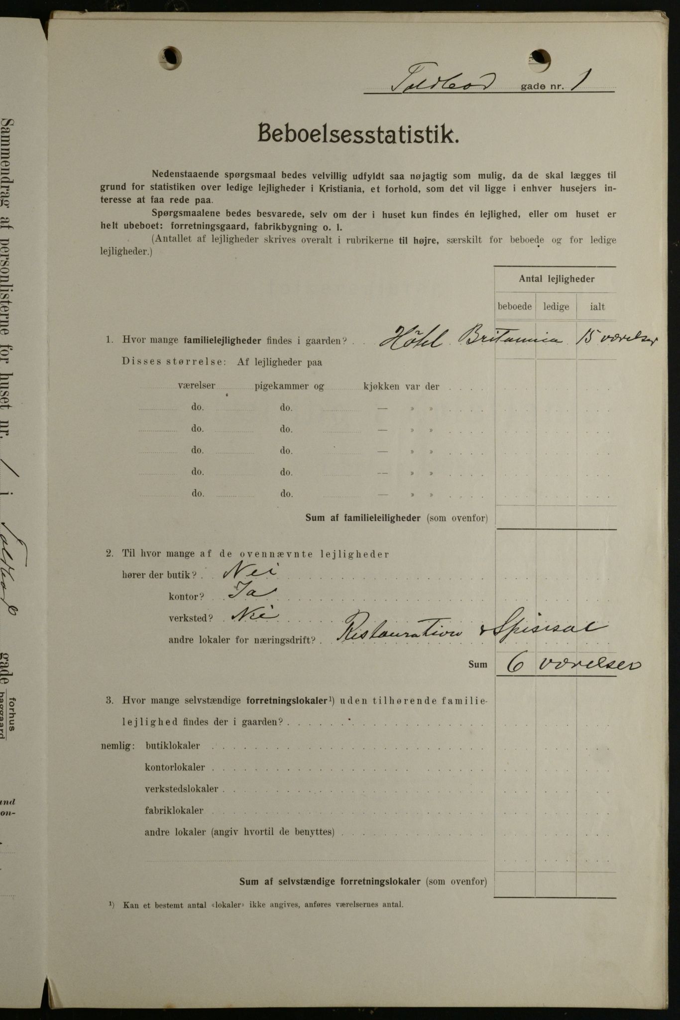 OBA, Kommunal folketelling 1.2.1908 for Kristiania kjøpstad, 1908, s. 101652