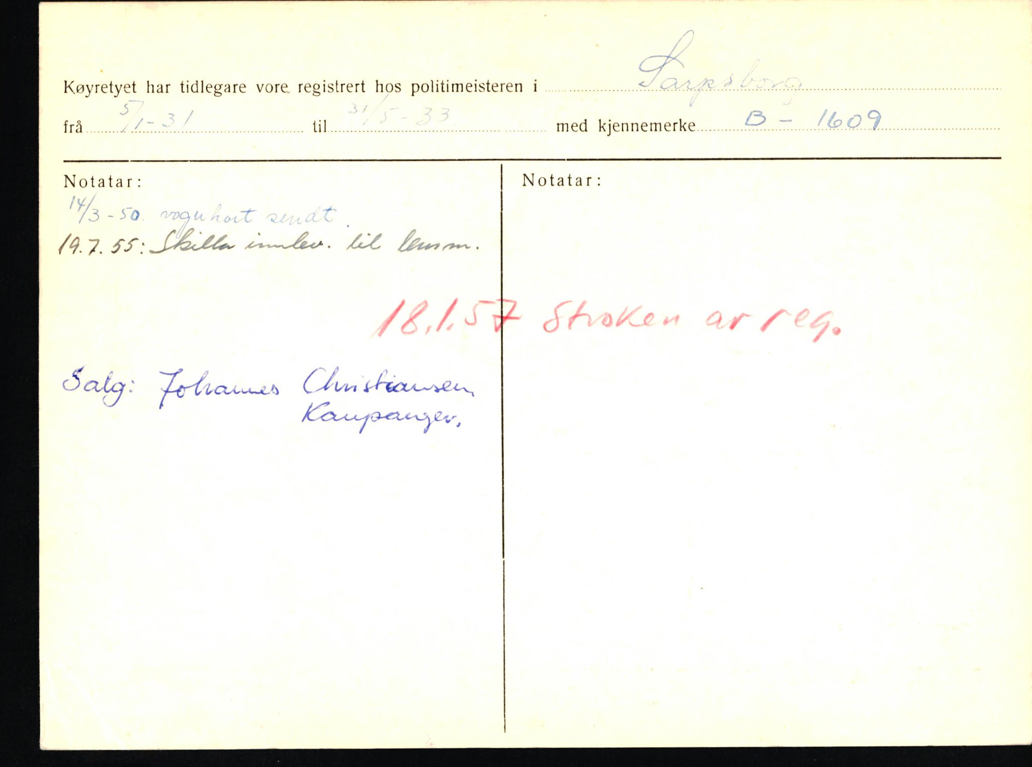 Statens vegvesen, Sogn og Fjordane vegkontor, AV/SAB-A-5301/4/F/L0010: Registerkort utmeldte Sogn, 1957-1960, s. 4