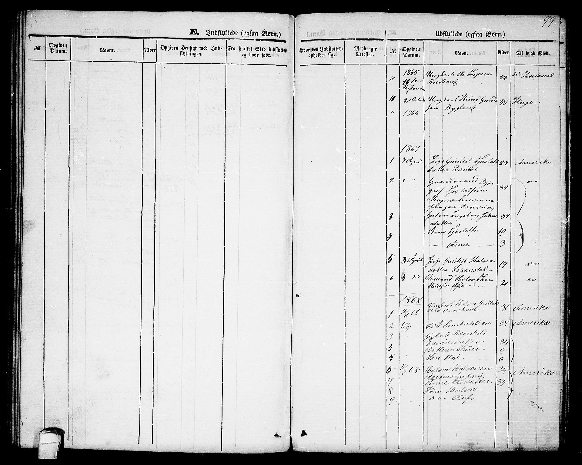 Lårdal kirkebøker, AV/SAKO-A-284/G/Gc/L0002: Klokkerbok nr. III 2, 1852-1877, s. 99