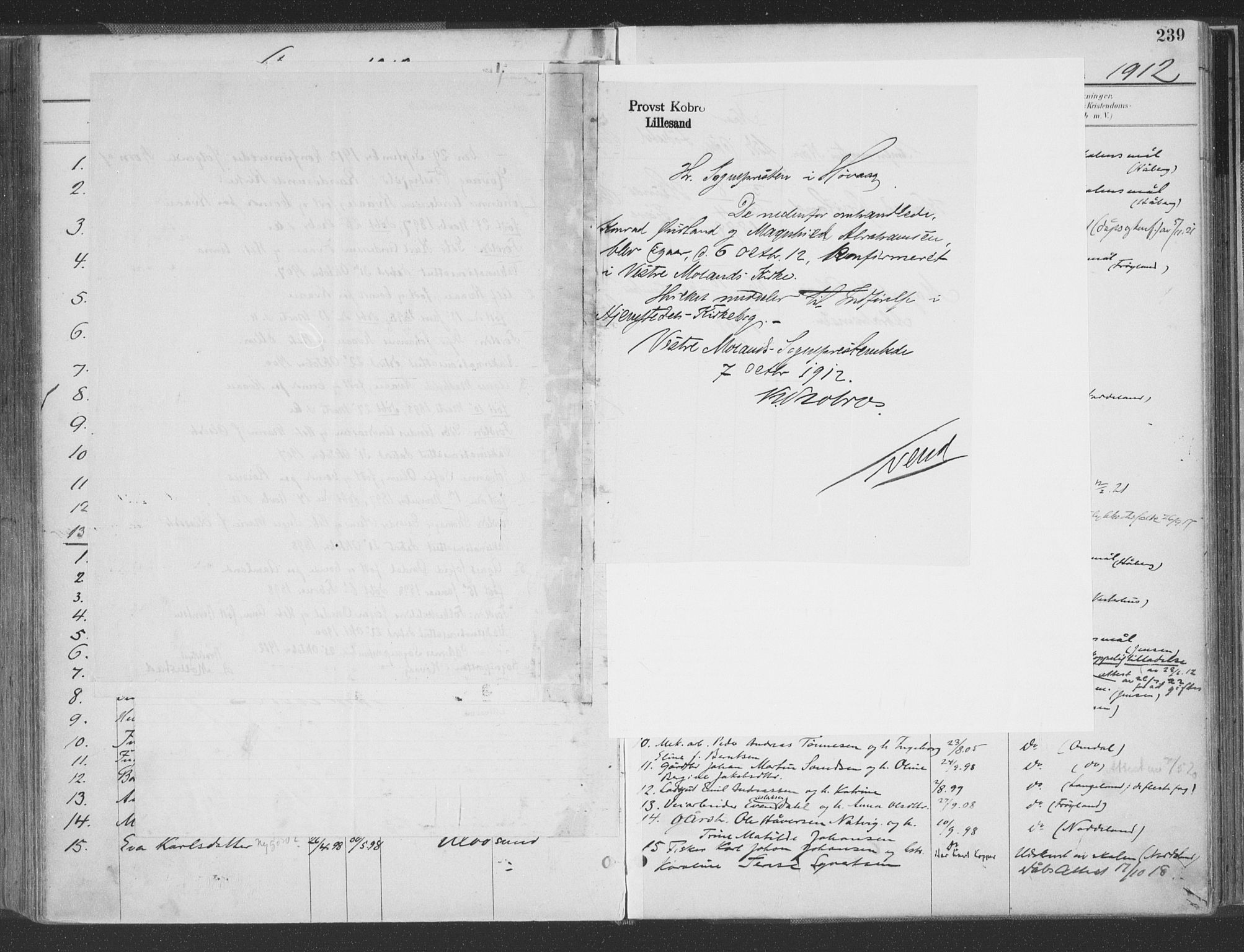 Høvåg sokneprestkontor, AV/SAK-1111-0025/F/Fa/L0006: Ministerialbok nr. A 6, 1894-1923, s. 239