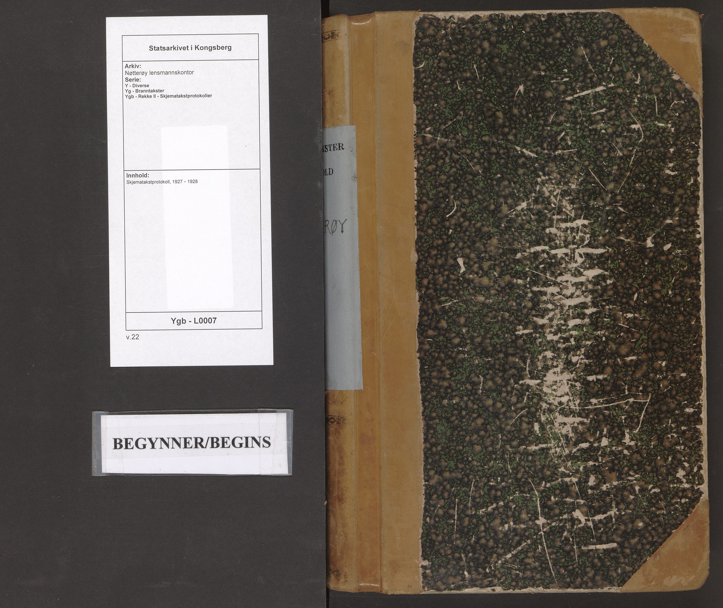 Nøtterøy lensmannskontor, AV/SAKO-A-540/Y/Yg/Ygb/L0007: Skjematakstprotokoll, 1927-1928