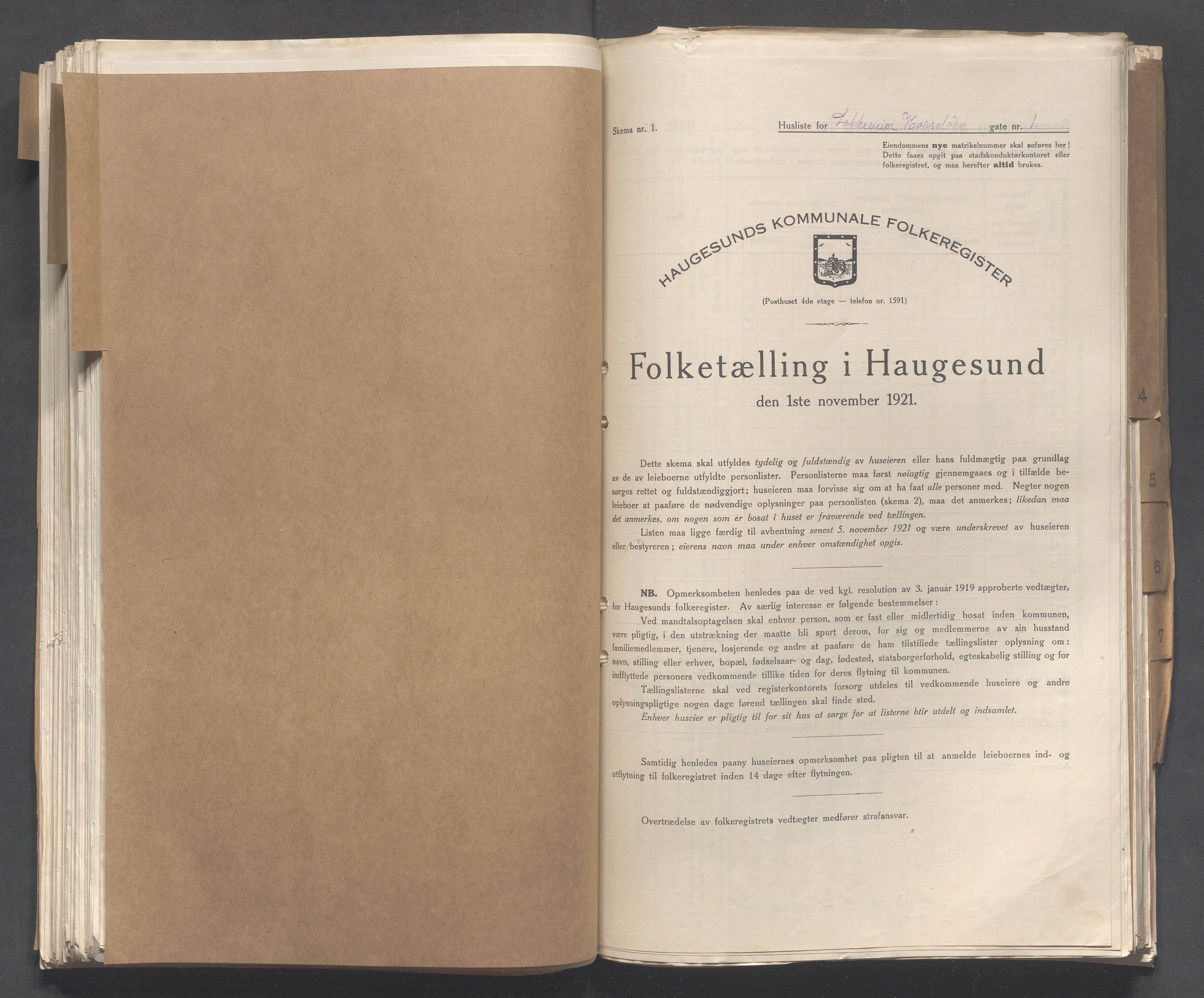 IKAR, Kommunal folketelling 1.11.1921 for Haugesund, 1921, s. 6467