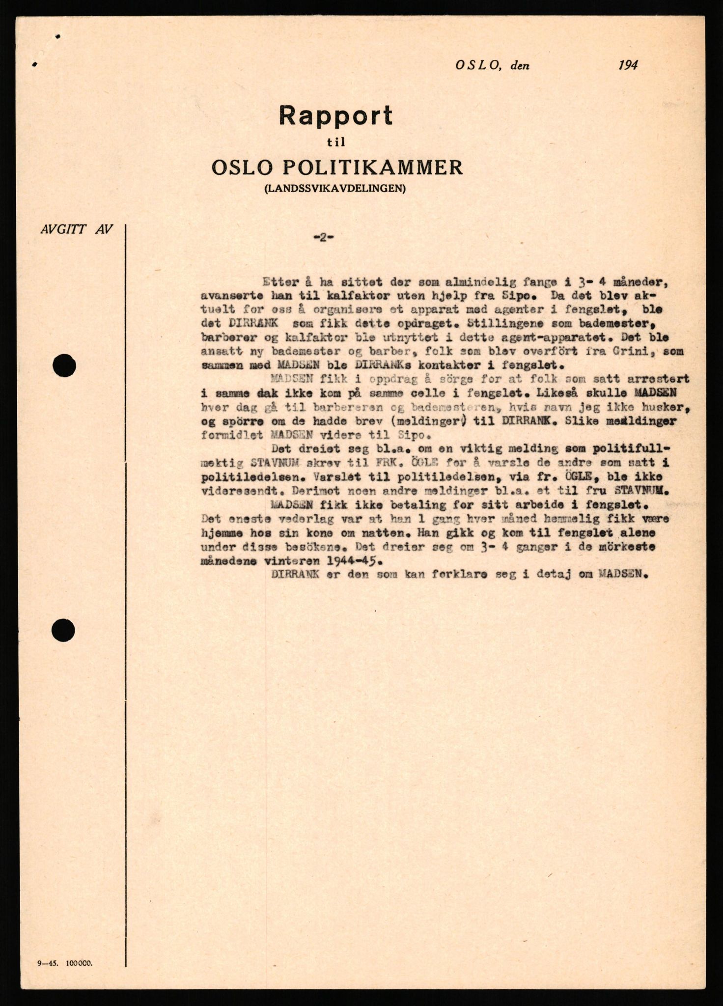 Forsvaret, Forsvarets overkommando II, AV/RA-RAFA-3915/D/Db/L0035: CI Questionaires. Tyske okkupasjonsstyrker i Norge. Tyskere., 1945-1946, s. 241