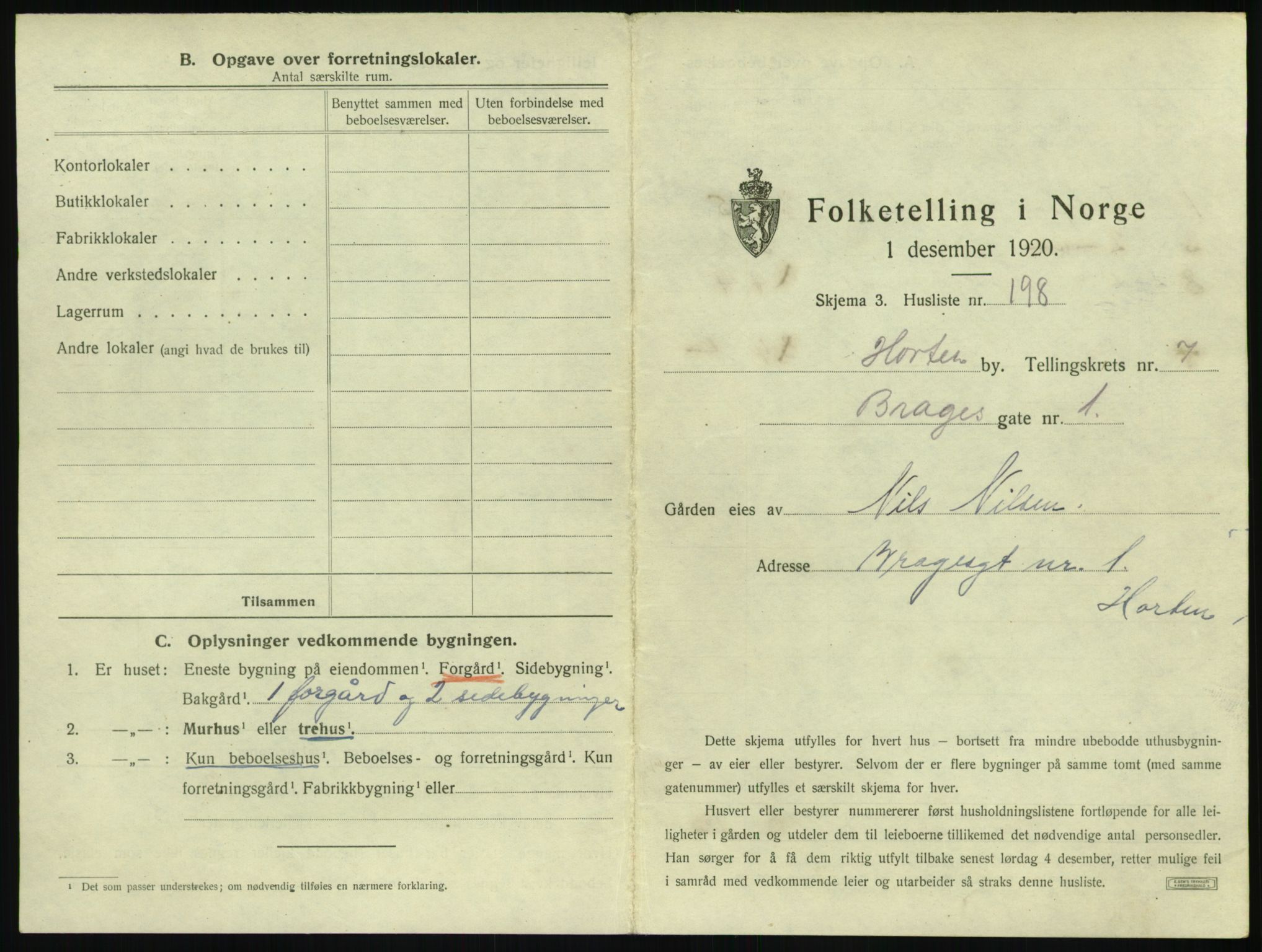 SAKO, Folketelling 1920 for 0703 Horten kjøpstad, 1920, s. 2793