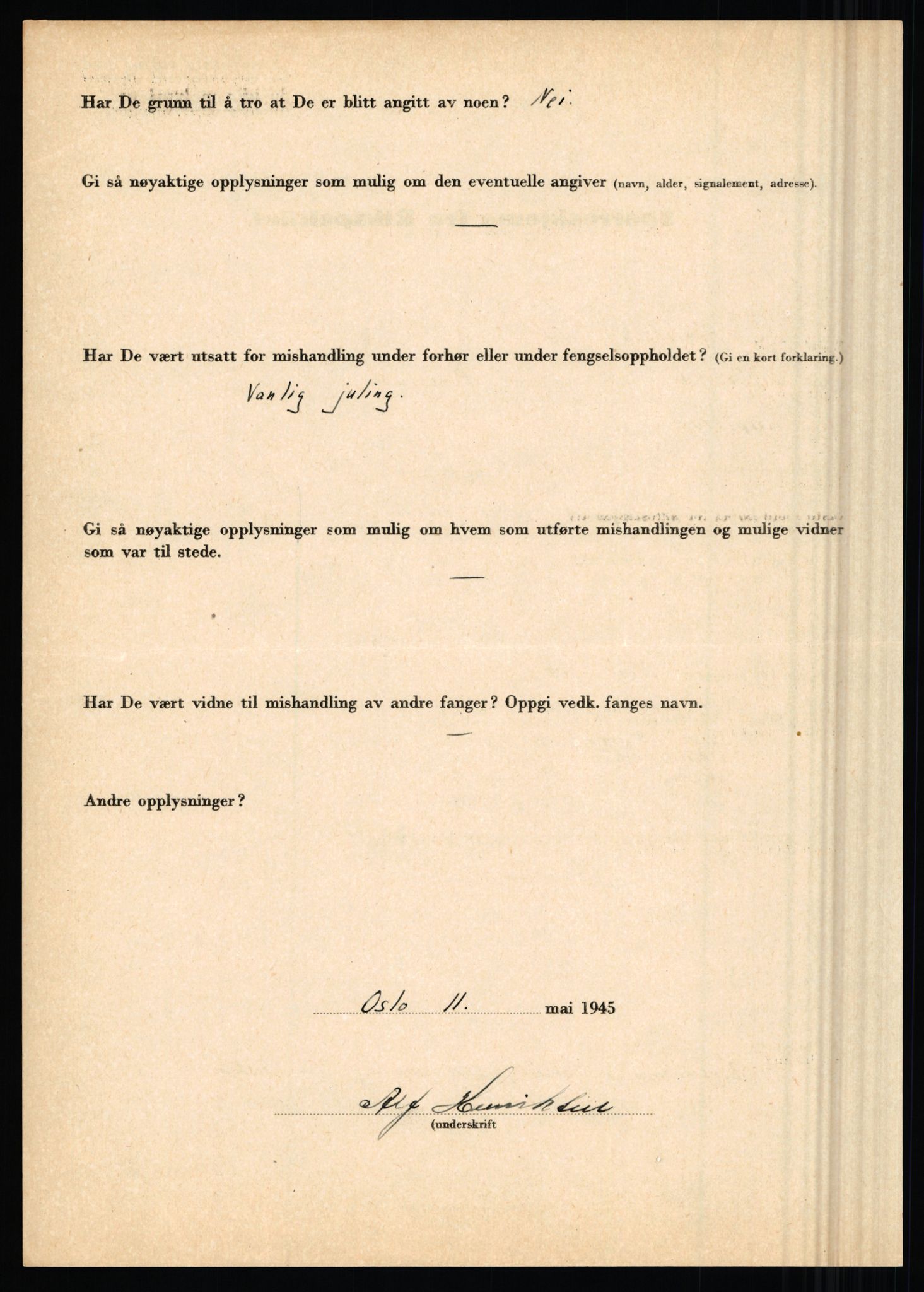 Rikspolitisjefen, AV/RA-S-1560/L/L0007: Heen, Erik C. - Iversen, Trygve, 1940-1945, s. 46