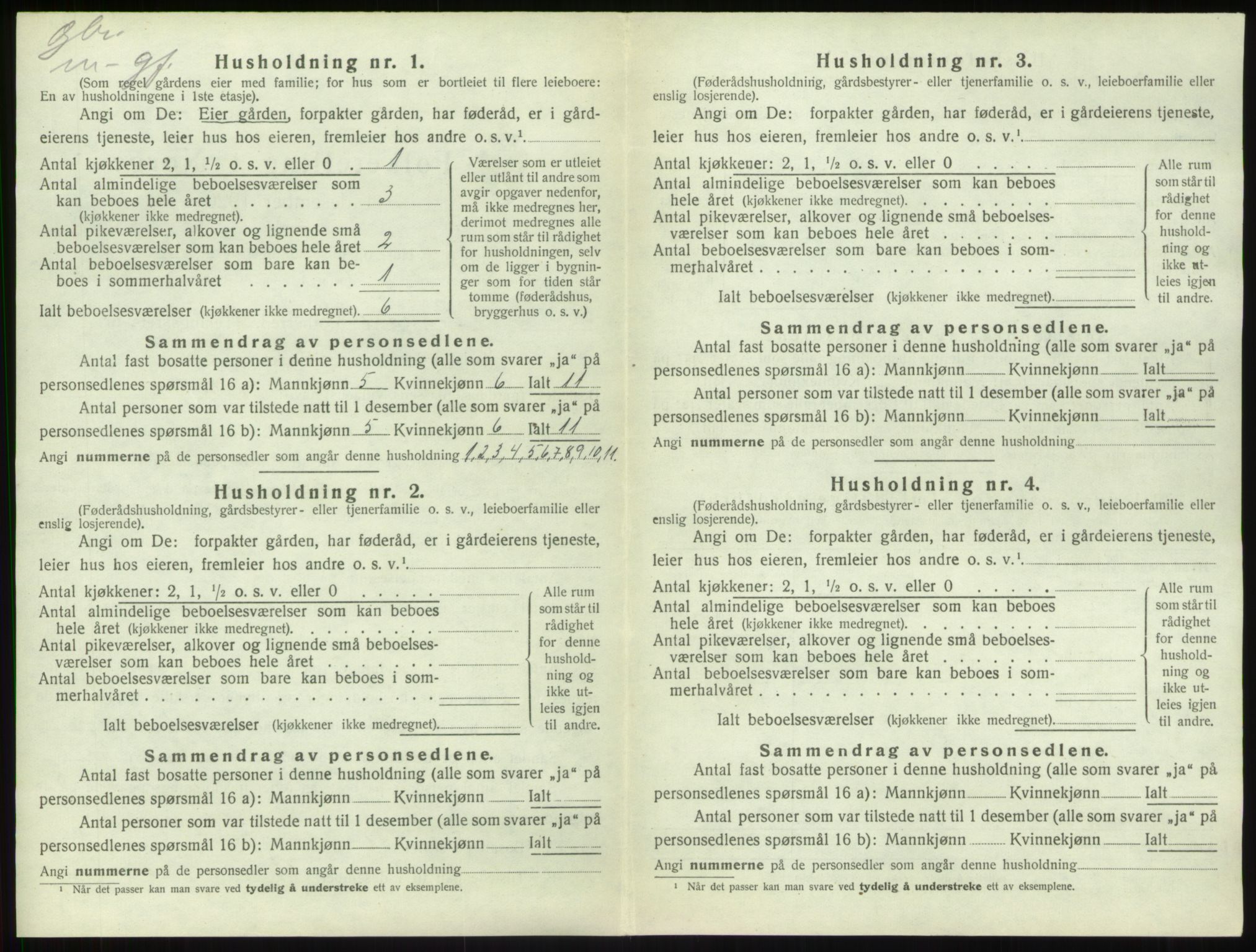 SAB, Folketelling 1920 for 1420 Sogndal herred, 1920, s. 261