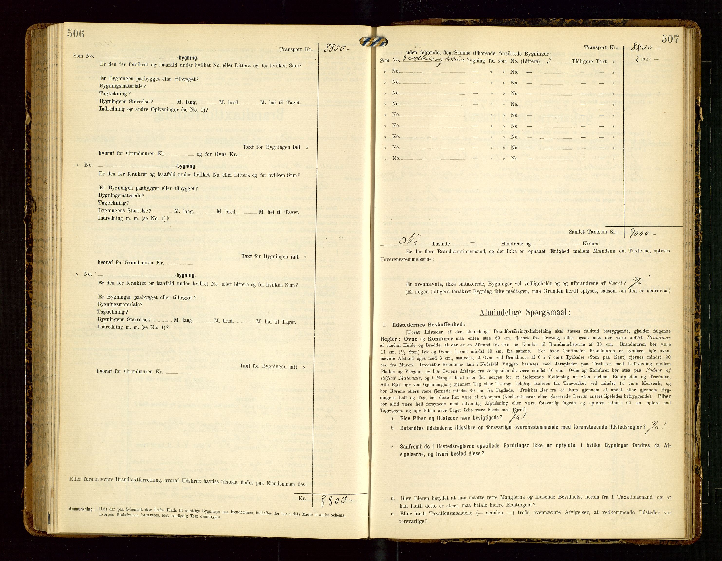 Lund lensmannskontor, AV/SAST-A-100303/Gob/L0002: "Brandtakstprotokol", 1908-1918, s. 506-507