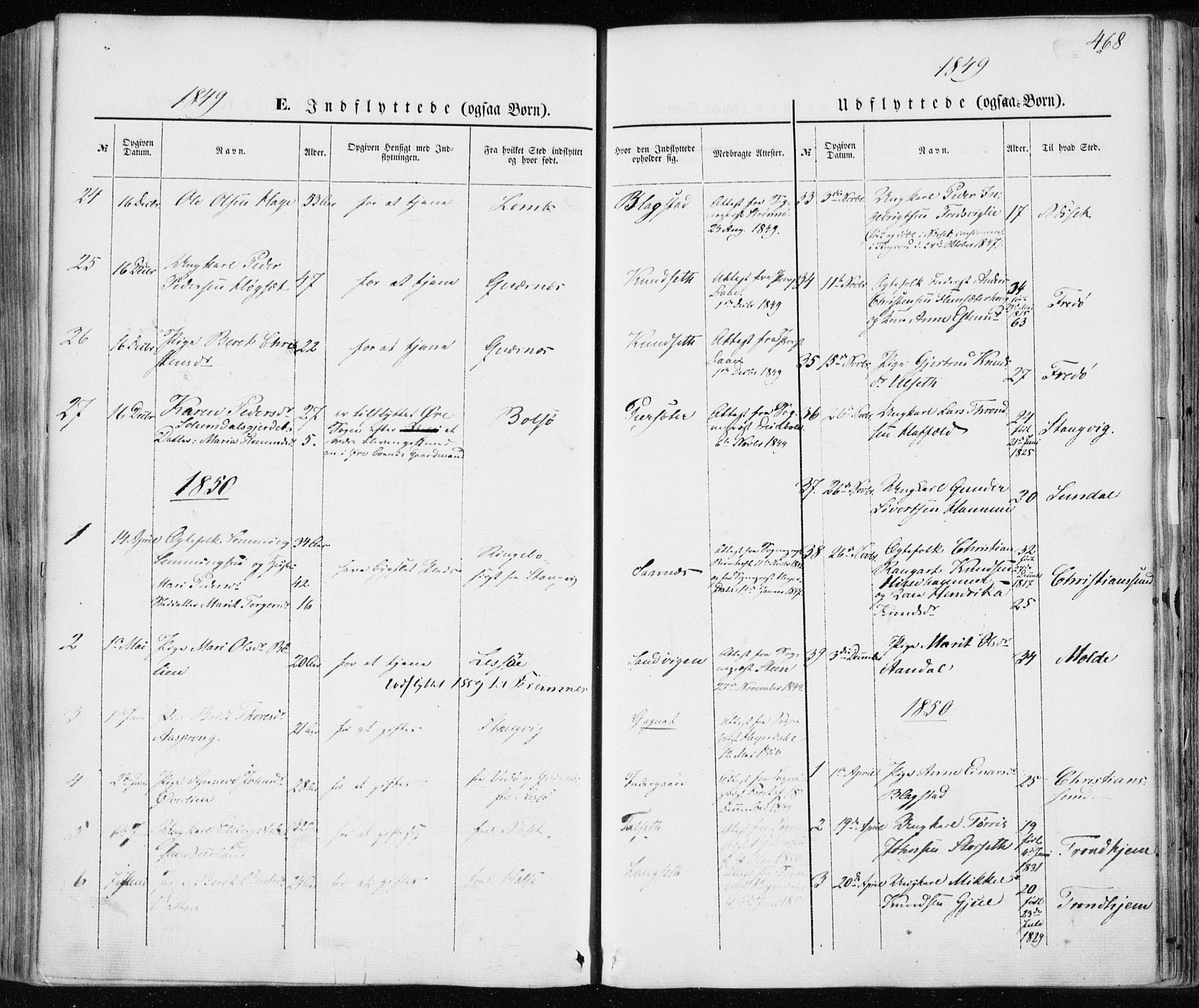Ministerialprotokoller, klokkerbøker og fødselsregistre - Møre og Romsdal, AV/SAT-A-1454/586/L0984: Ministerialbok nr. 586A10, 1844-1856, s. 468
